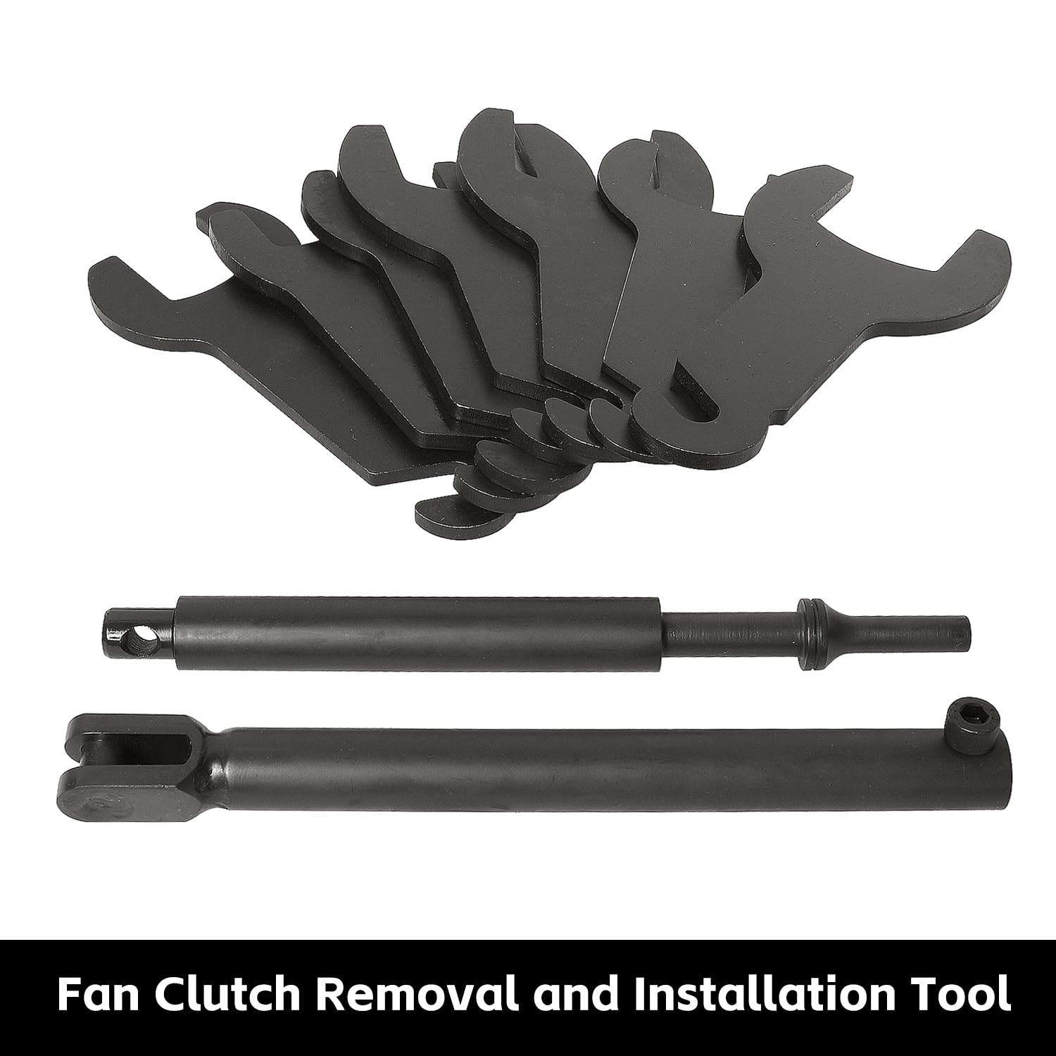 DPTOOL 9Pcs Pneumatic Fan Clutch Wrench Set - 43300 Fan Clutch Removal Tool Kit Compatible with Ford, GM, Chrysler, Jeep, Dodge, Ram - Professional Auto Clutch Fan Installer & Remover for Mechanics & DIY Enthusiasts - Perfect for Garage Repairs & Engine Maintenance
