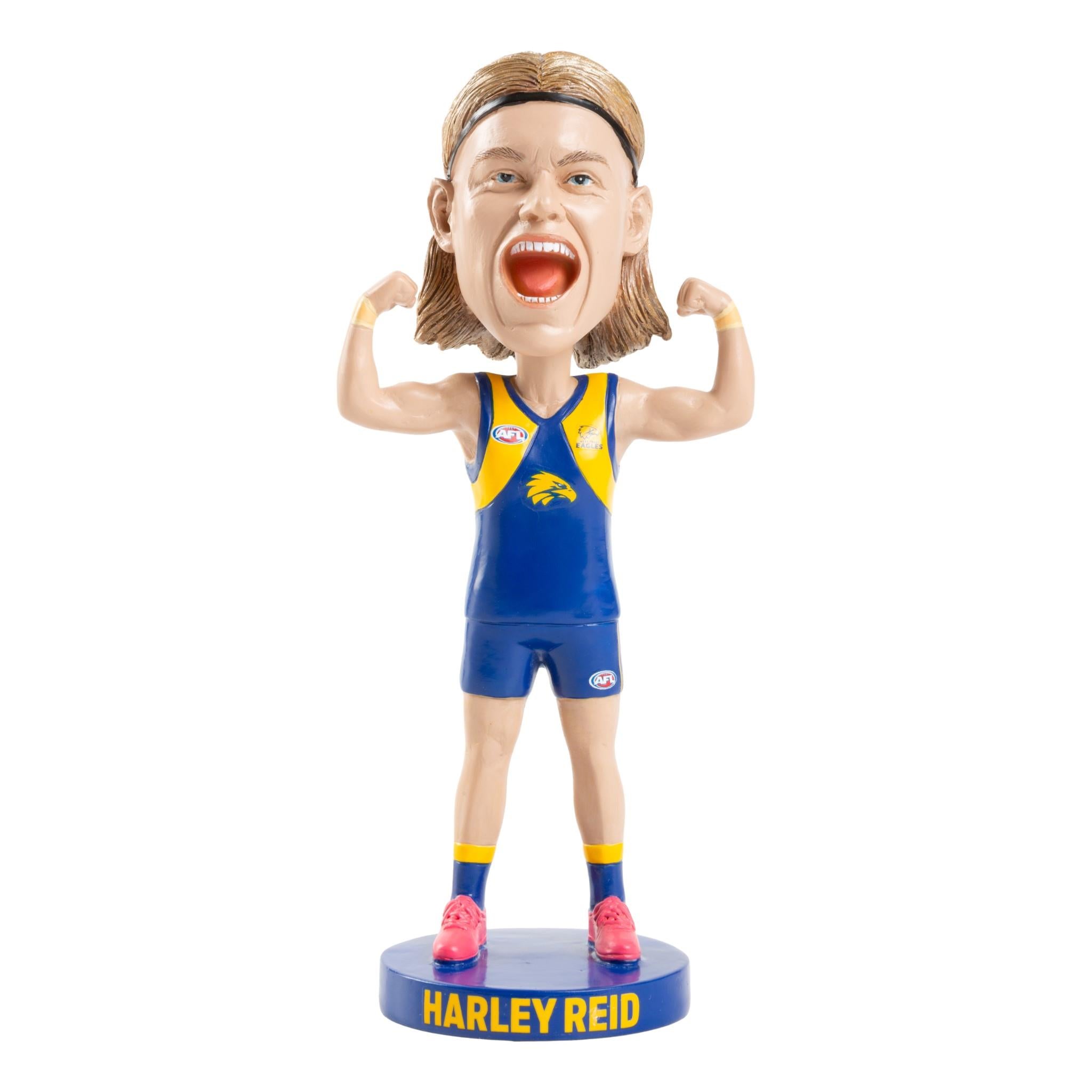 Official AFL West Coast Eagles Harley Reid Bobblehead - Collectible Football Fan Memorabilia for Home Decor, Office Display & Sports Enthusiast Gifts