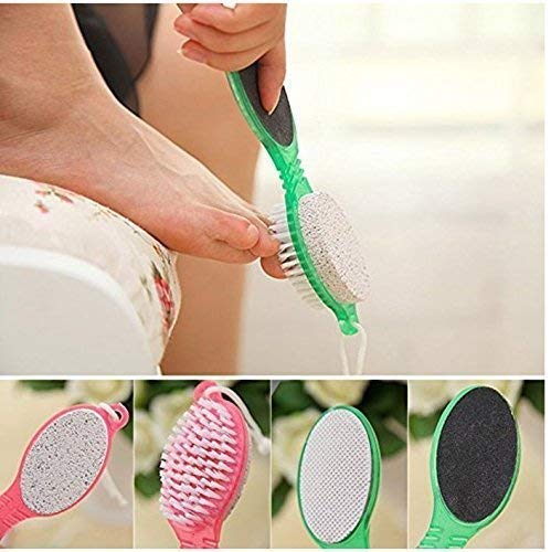 Wofier® 4-in-1 Manicure & Pedicure Set - Professional Nail Care Brush Kit with Foot File Tools for Women - Perfect for Home Spa, Travel & Salon Use (1 Pack)
