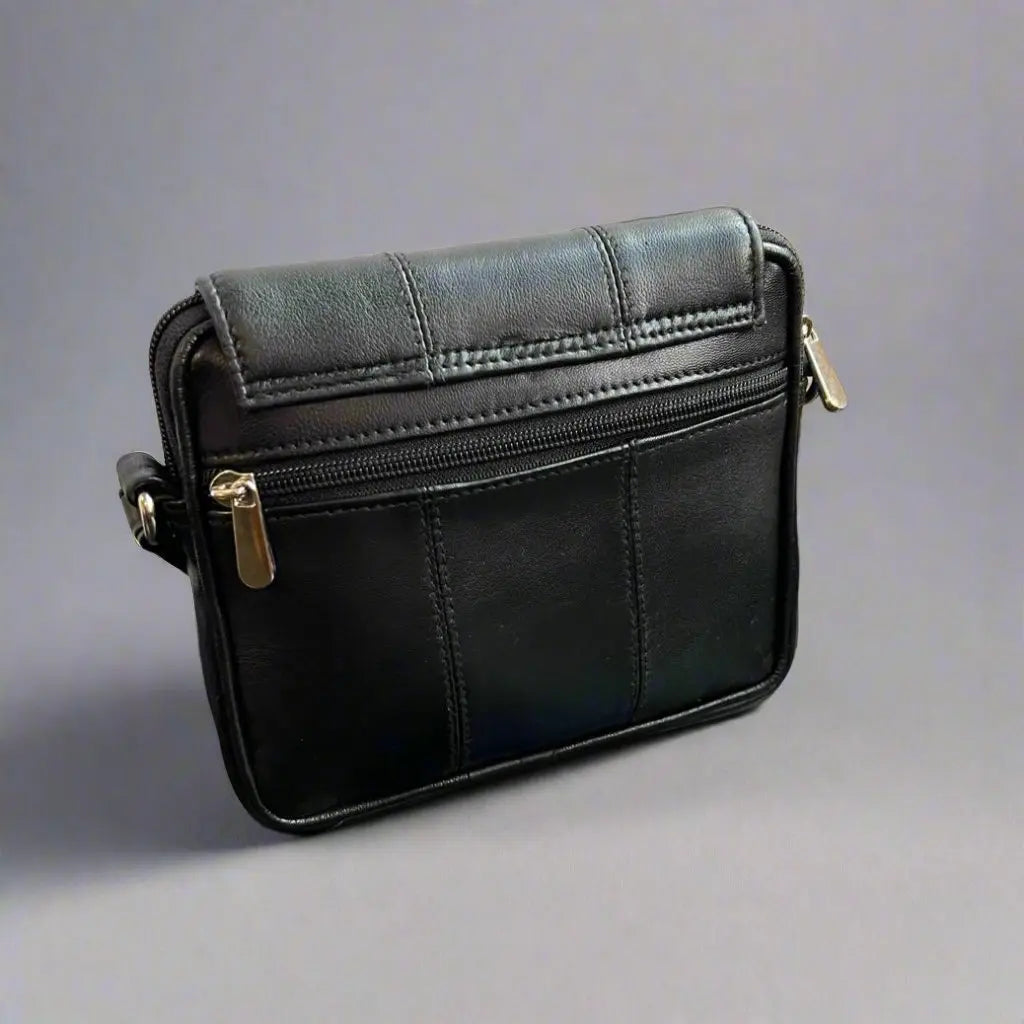 Stylish Disco Leather Crossbody Bag with Double Compartments & Secure Flap Closure - Perfect for Night Out, Party, and Everyday Use