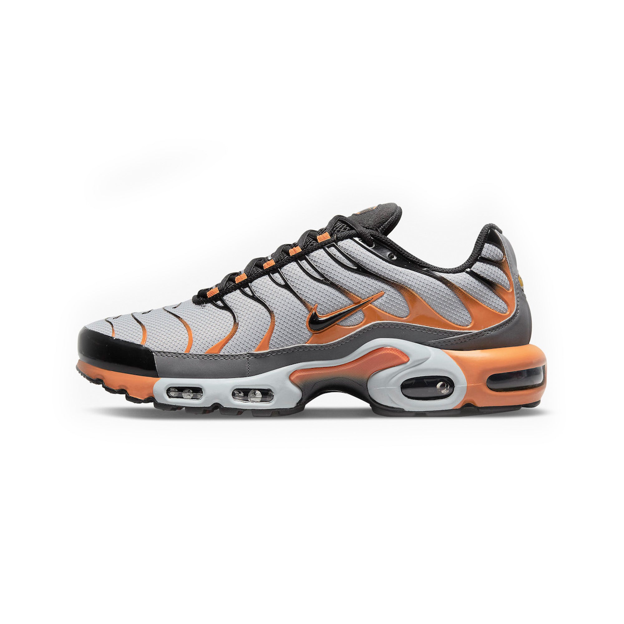 Nike Air Max TN Plus 'Grey Black Orange' Men's Running Shoes (2022) - Lightweight Cushioned Sneakers for Gym Workouts & Streetwear Fashion