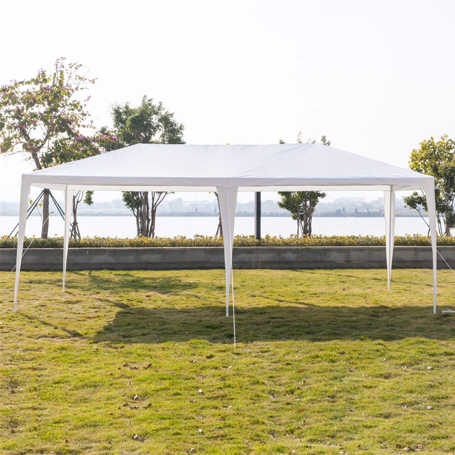 10'x20' Heavy Duty Waterproof Outdoor Party Tent - White Canopy with 6 Removable Sidewalls for Weddings, Events & Backyard Gatherings | Perfect for Garden Parties, BBQ, Picnics & Outdoor Celebrations