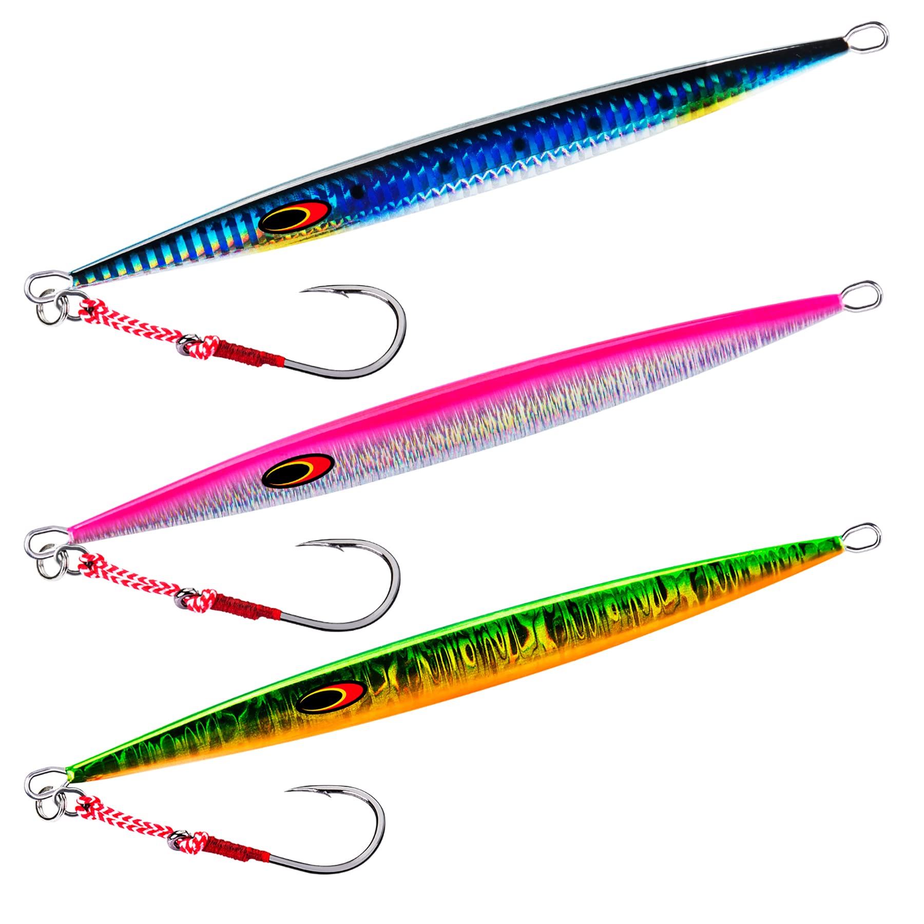 Goture Tuna Lures - Saltwater Vertical Jigs 200g/250g with Glow-in-the-Dark Lead - Deep Sea Fishing Lures for Tuna, Grouper, Dogtooth, Bass & Salmon - High-Speed Vertical Jigging Artificial Bait - Perfect for Offshore Fishing & Night Fishing Adventures