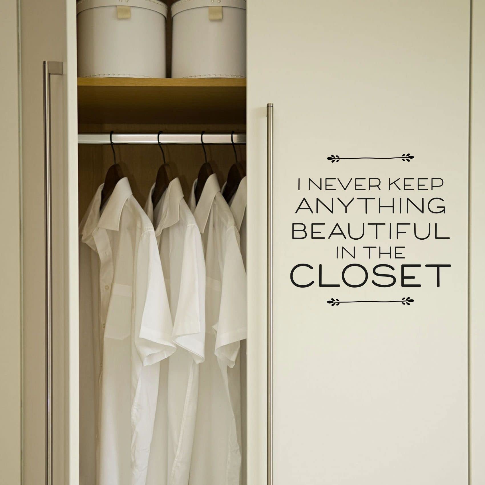 Life Quotes Vinyl Wall Decal - Inspirational Closet Art Sticker for Dressing Room & Wardrobe (10x8 Inch) | Perfect for Home Decor, Fashion Lovers & Bedroom Inspiration