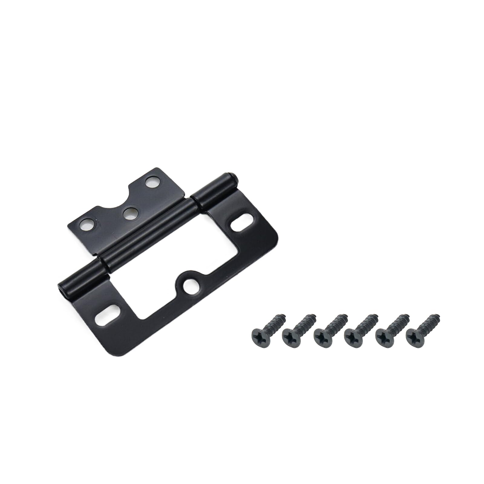 4 PCS 3 Inch Heavy Duty Non-Mortise Door Hinges - Detachable Butt Hinge for Furniture, Cabinet, Cupboard & Windows - Black - Perfect for Home Improvement & DIY Projects