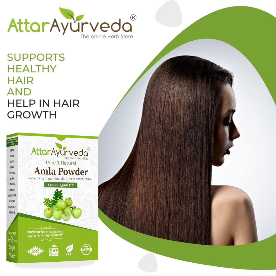 Pure Amla Powder for Hair Growth & Skin Care - 250g | Ayurvedic Herbal Supplement for Healthy Hair, Edible & Drinkable | Use in Smoothies, Hair Masks & DIY Beauty Treatments