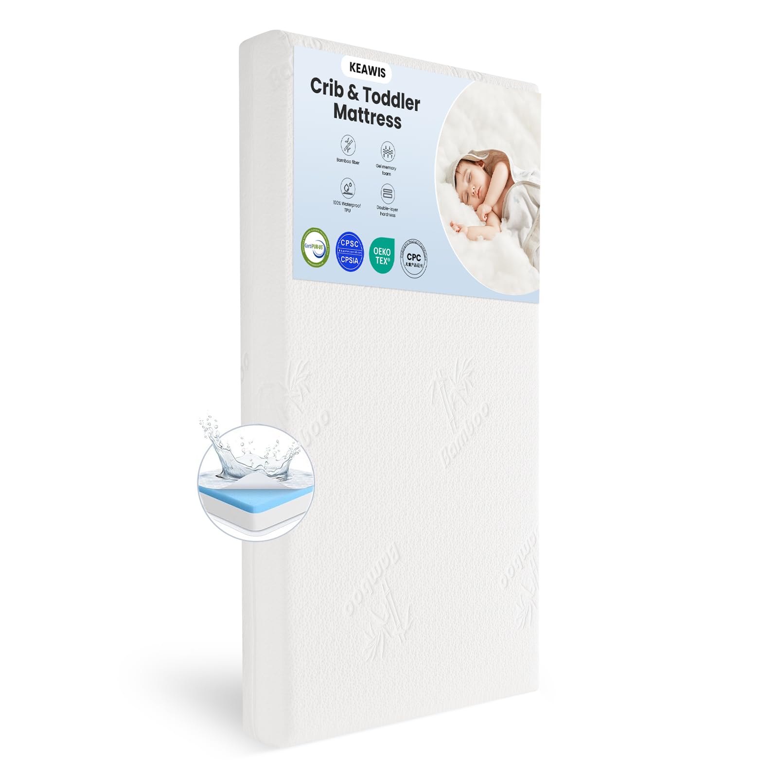 Dual-Sided Memory Foam Crib & Toddler Mattress - 5