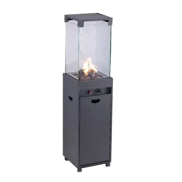 Alvima Outdoor Patio Heater - 48,000 BTU Propane Gas Standing Heater with Wheels & Adjustable Height - Perfect for Backyard, Deck, Garden, and Restaurant Outdoor Heating