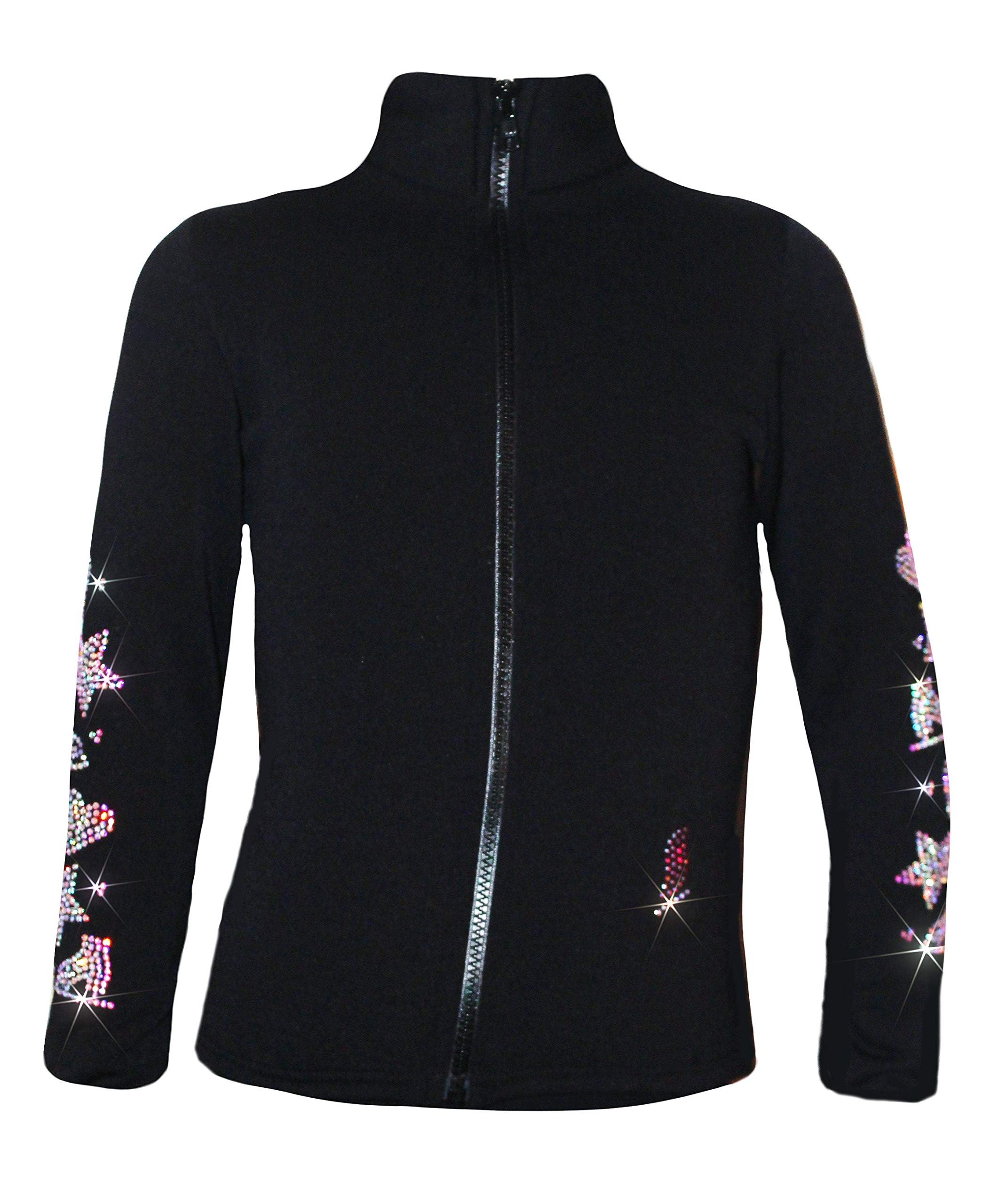 Polartec Ice Skating Jacket for Men & Women - Warm Winter Ice Fire Design - Waterproof Windproof Ski Jacket for Ice Skating, Hockey & Outdoor Winter Sports