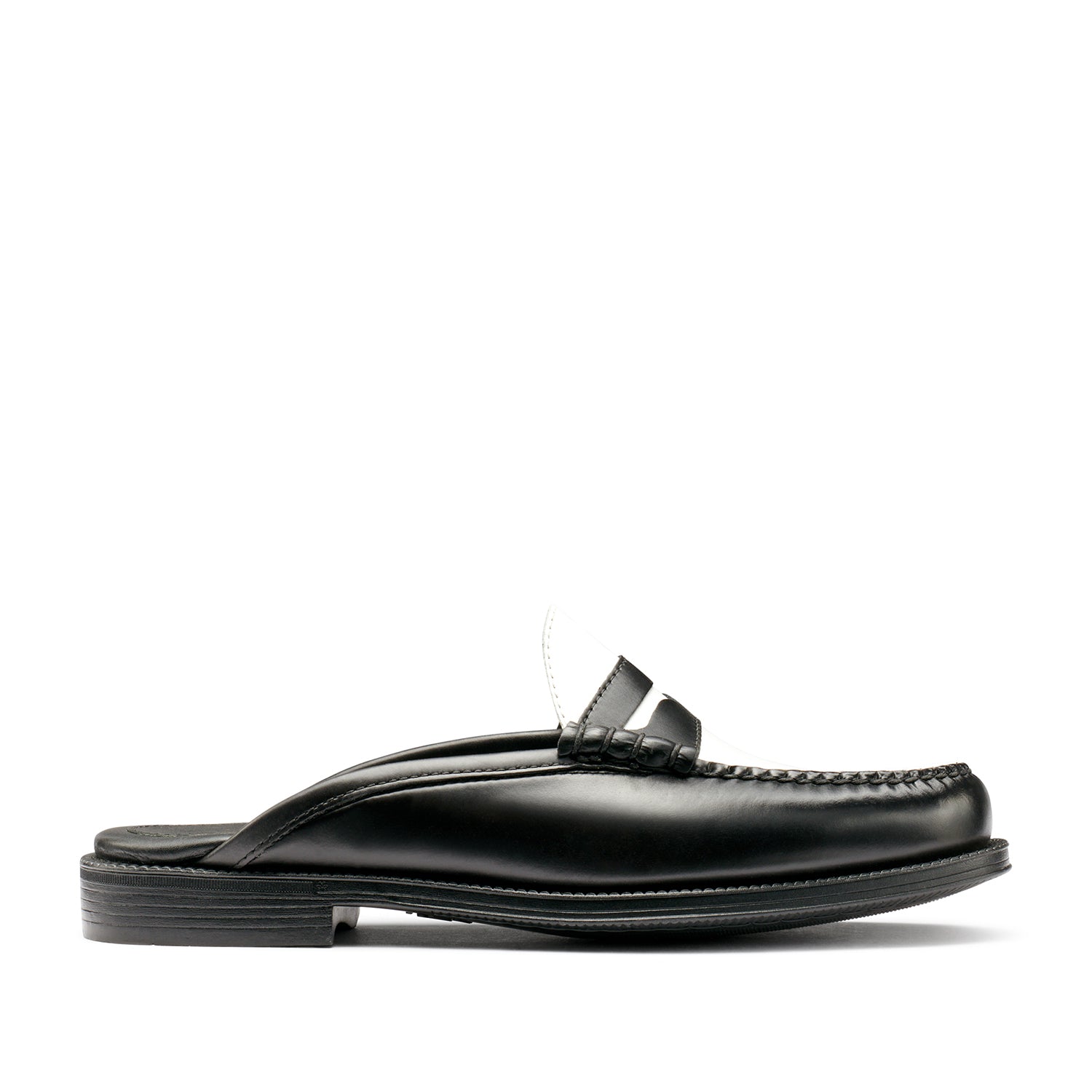 G.H. Bass Men's Winston Mule Easy Weejun Loafers - Black & White Casual Slip-On Shoes for Comfortable Everyday Wear | Office, Travel & Leisure Outfits