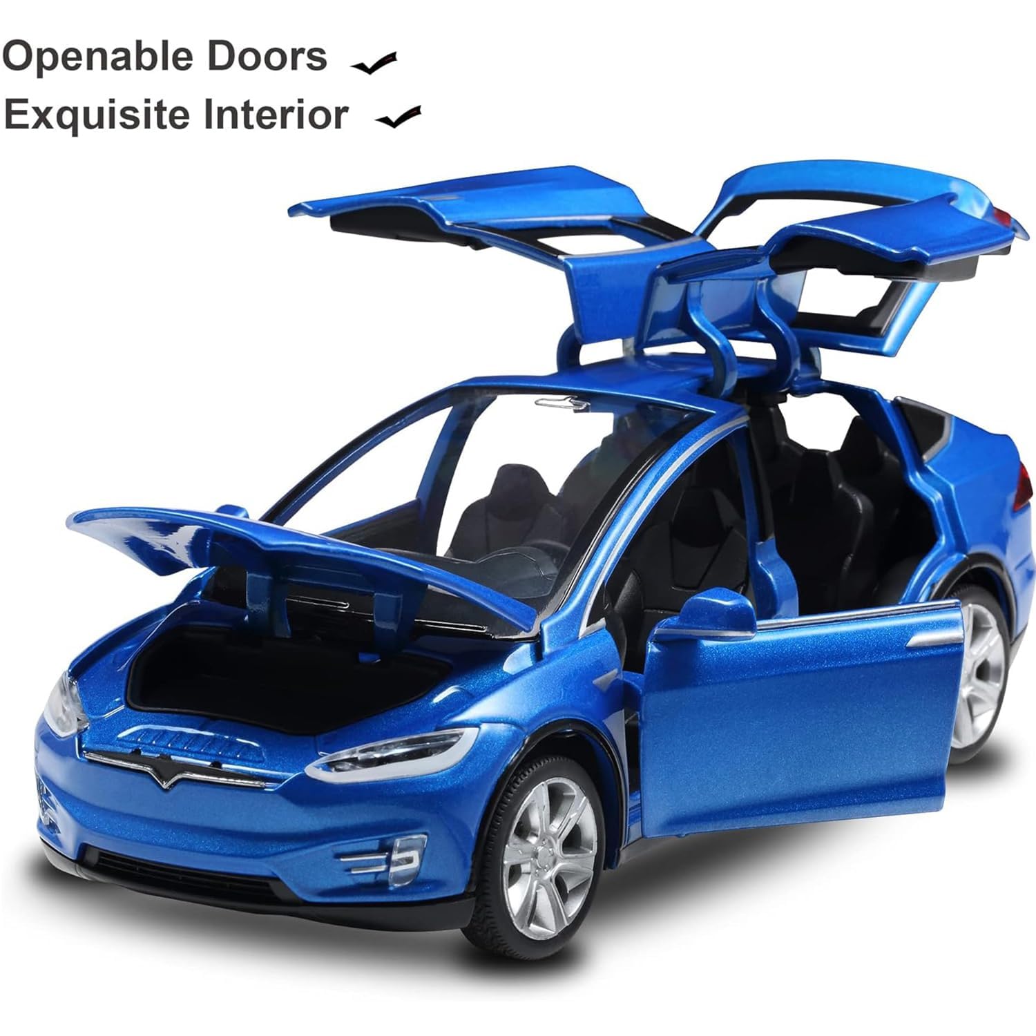 1:32 Scale Diecast Pull Back Toy Cars - SASBSC Model X Vehicles for Kids Ages 3-12 | Durable Metal Car Collection for Boys & Girls | Perfect for Racing Games, Birthday Gifts & Collectible Displays