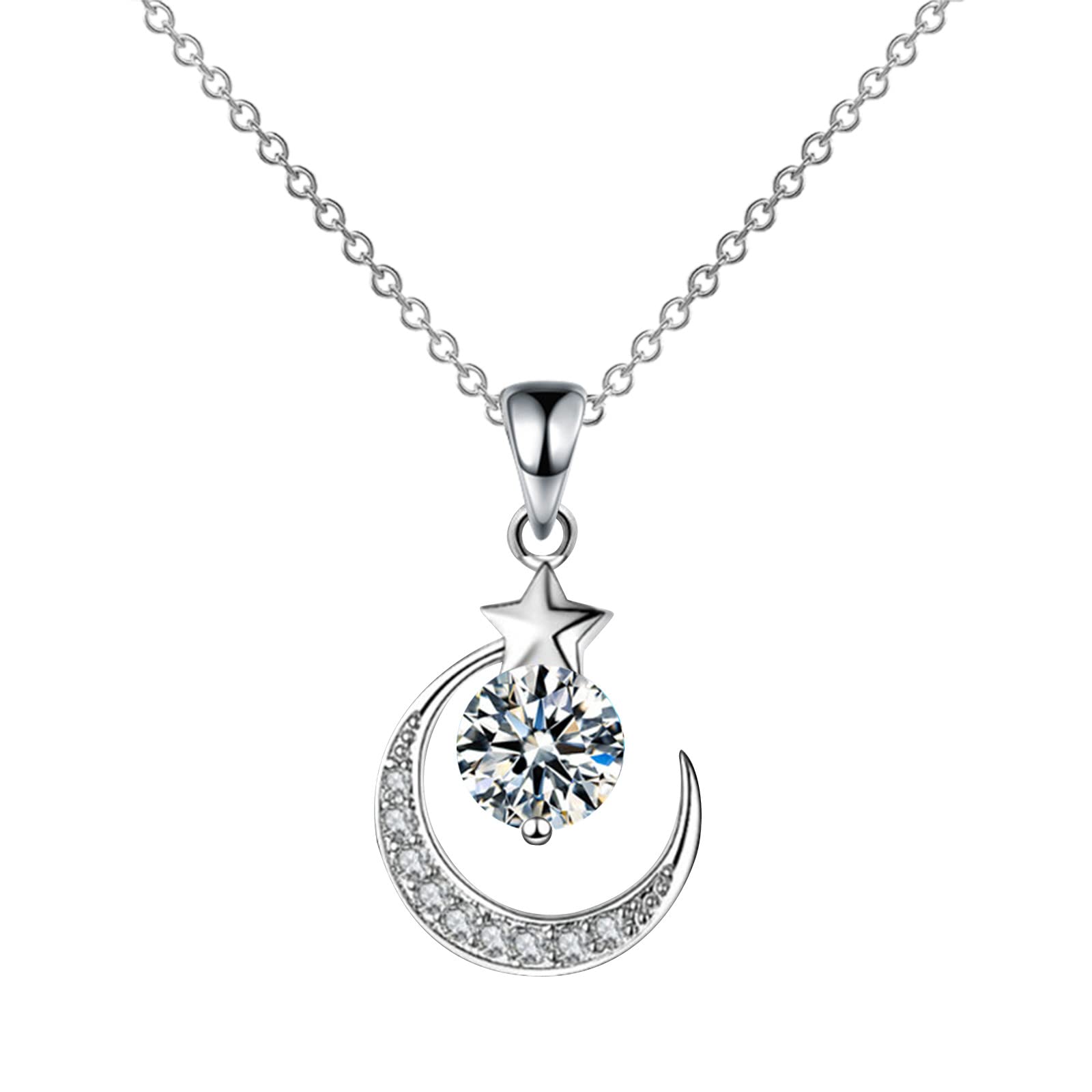 Elegant Diamond Shiny Titanium Steel Cross Necklace for Women - Perfect Gift for Wife, Girlfriend, or Special Friend | Clavicle Chain Jewelry for Everyday Wear & Special Occasions