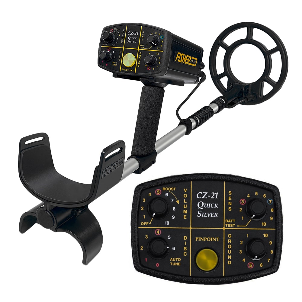 Fisher CZ 21 Metal Detector with 8
