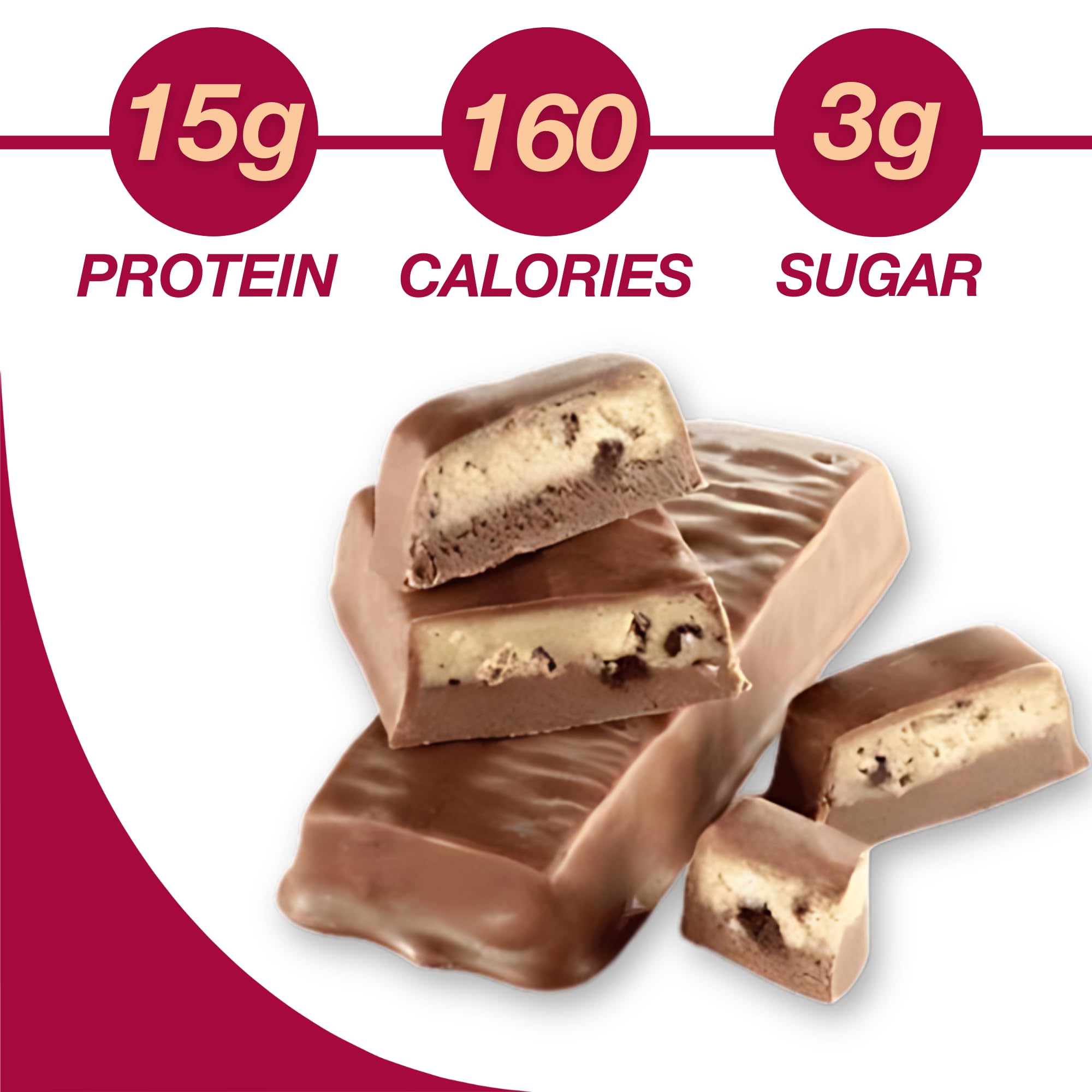 ProtiDIET Cookies and Cream High Protein Bar - 15g Protein, No Trans Fat, Meal Replacement & Snack for Weight Loss & Muscle Recovery - Perfect for Gym, Work, Travel & Active Lifestyle - 7 Bars/Box