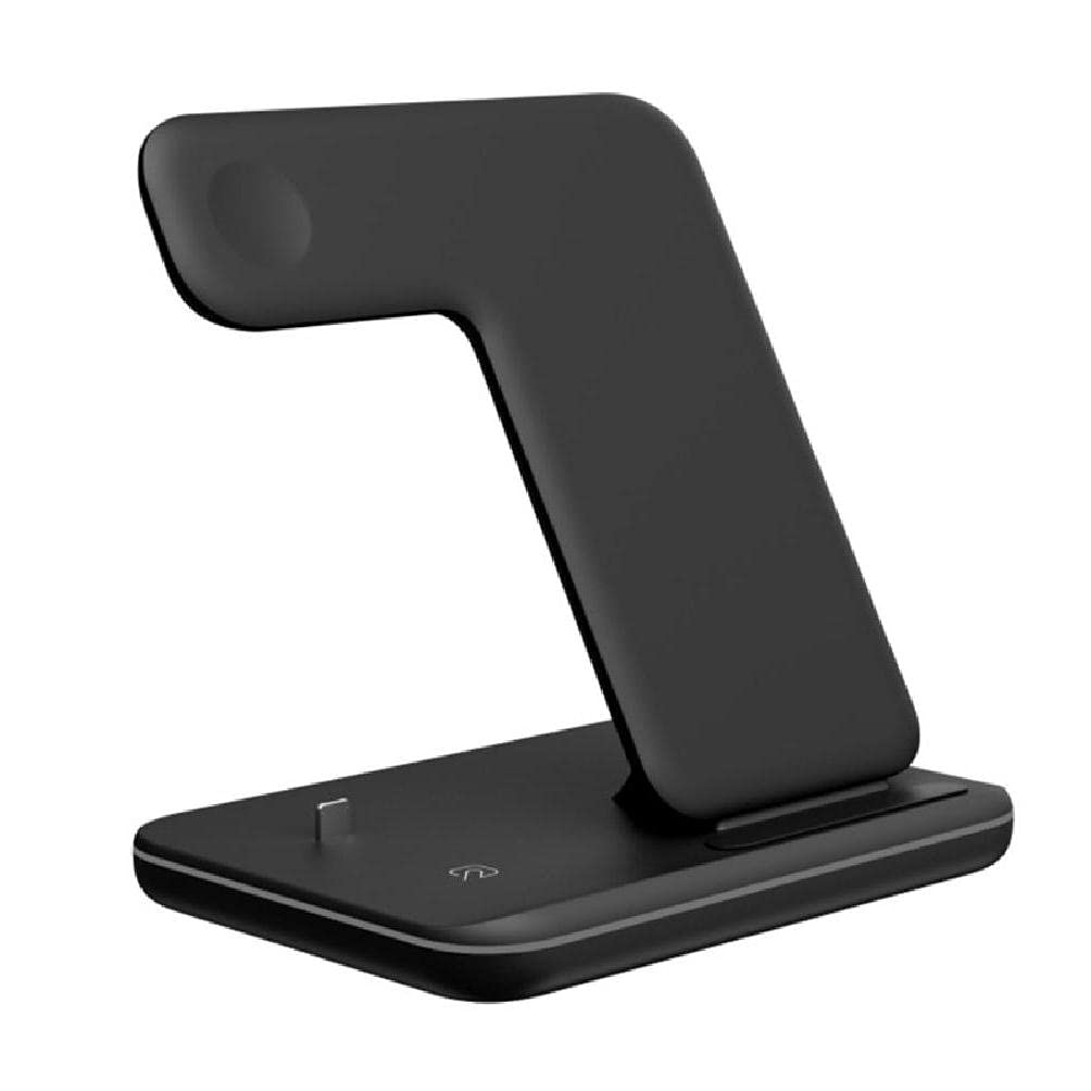 3 in 1 Wireless Charging Stand for iPhone, Apple Watch & AirPods - Fast Qi Charging Station Dock with Nightstand Mode - Perfect for Bedroom, Office & Travel Accessories
