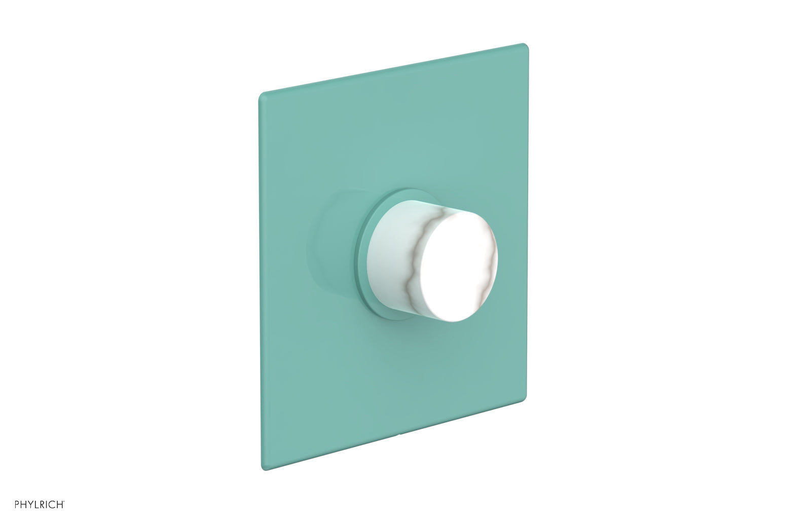 BASIC II 3/4 Thermostatic Shower Trim Kit - White Marble Finish - Perfect for Modern Bathroom Renovations & Spa-Like Shower Experience