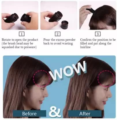 Natural Hairline Powder for Forehead & Temple Shadow - Eyebrow Filling & Hair Thickening Makeup - Perfect for Daily Use, Special Occasions & Photo Shoots