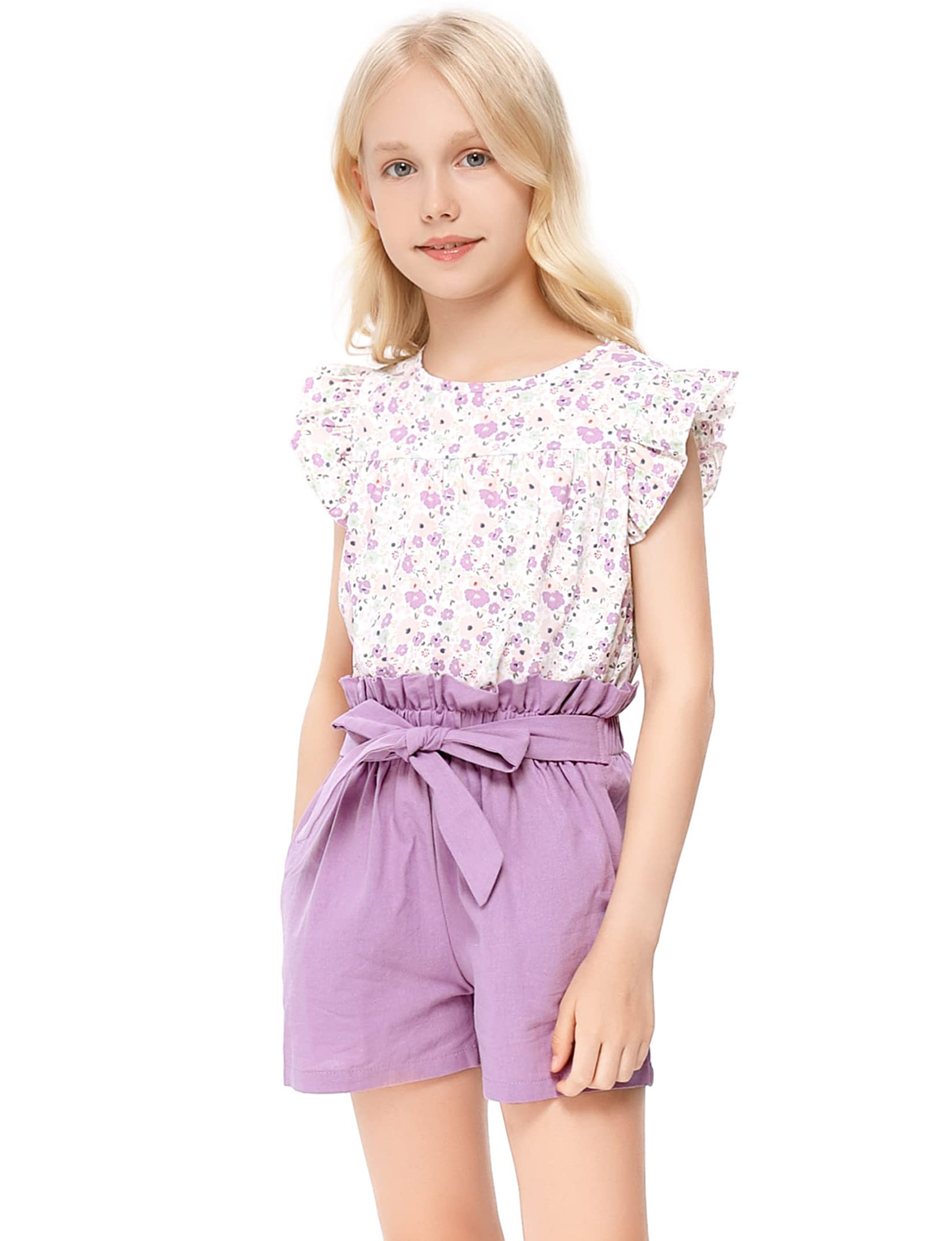 Girls Summer 2-Piece Outfit Set - Cute Short Sleeve T-Shirt & Comfortable Shorts | Perfect for Playdates, Beach Trips & Summer Adventures