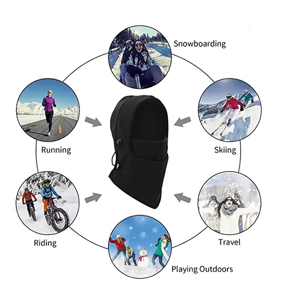 TRIXES Thermal Balaclava Fleece Hood - Winter Face Mask & Neck Warmer for Skiing, Snowboarding, and Outdoor Activities