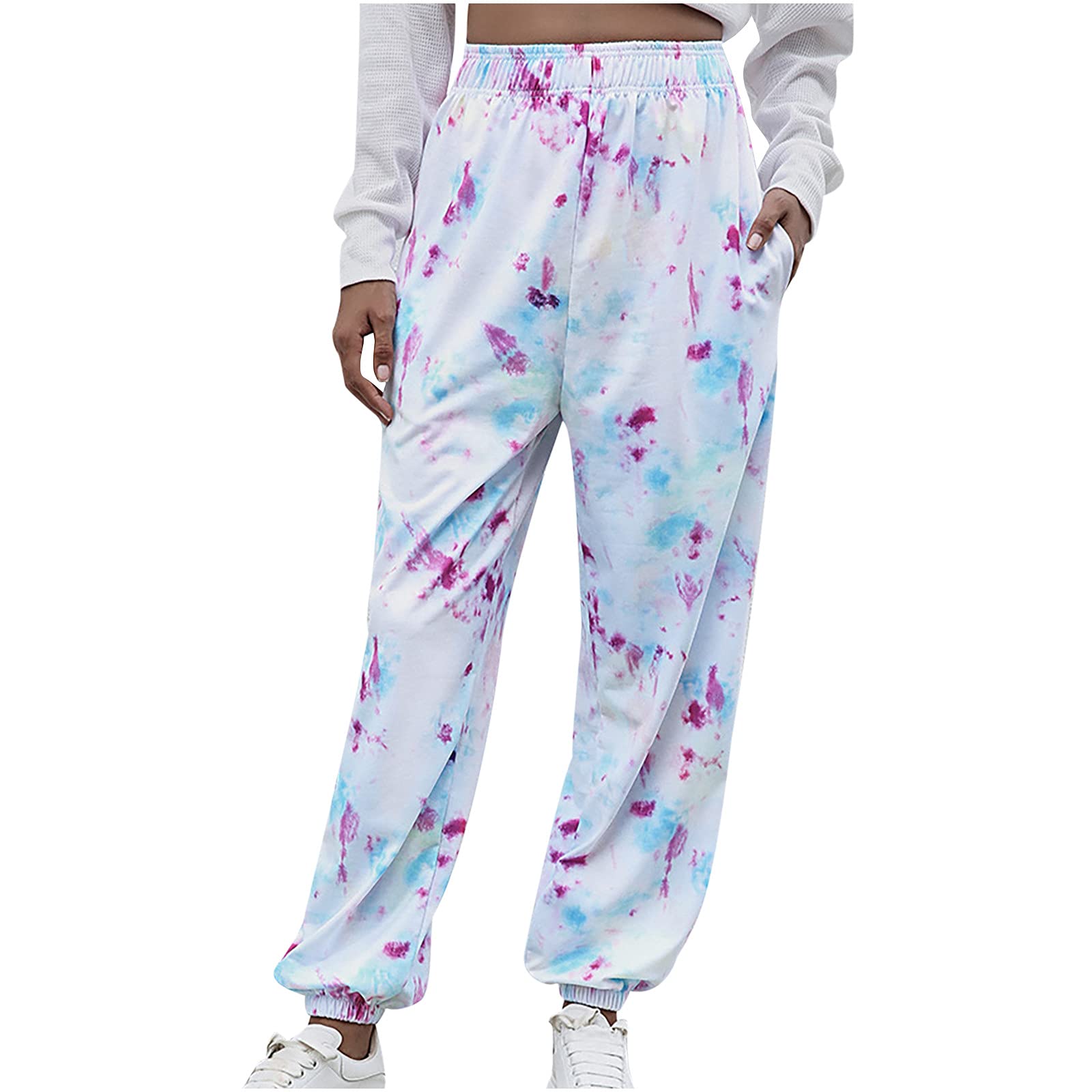 Women's High Waist Wide Leg Yoga Sweatpants - Stretchy Athletic Lounge Pants for Yoga, Workout & Casual Wear | Loose Fit Joggers & Comfortable Baggy Trousers