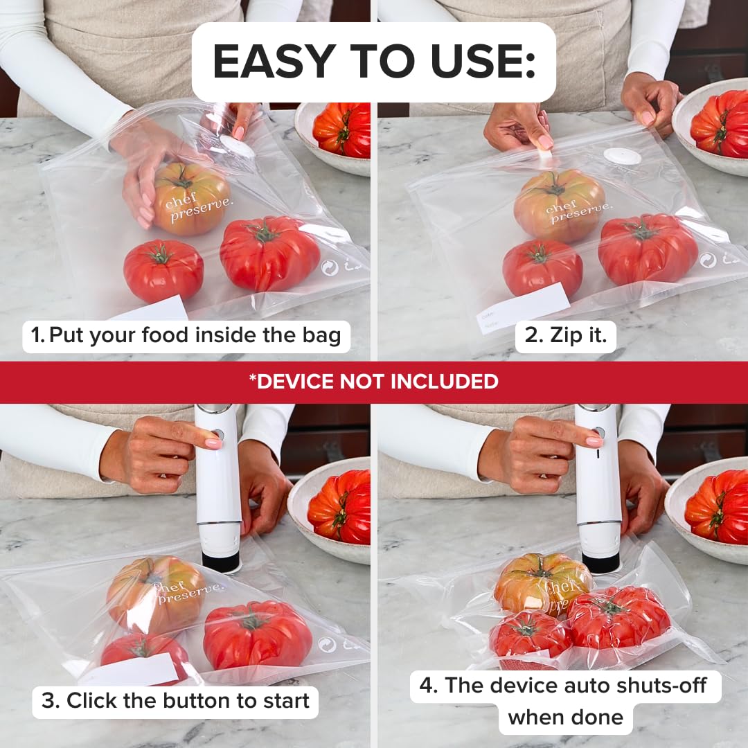 Premium Vacuum Sealer Bags - Large Size (30 Count) | Heavy Duty, BPA Free Food Storage Bags for Sous Vide, Meal Prep & Freezer Organization | Compatible with Most Vacuum Sealers