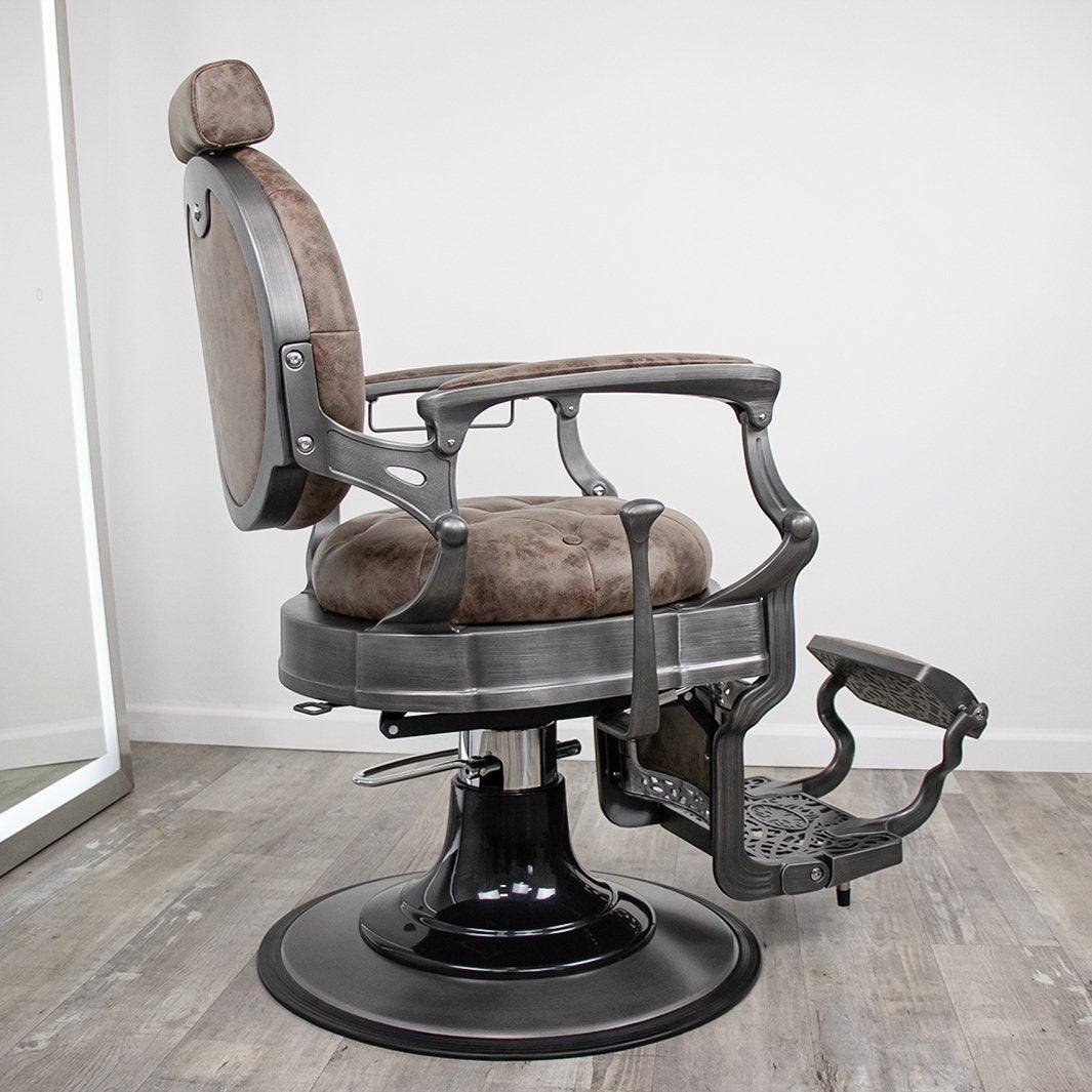 Professional Barber Chair for Salon & Home Use - Heavy Duty Hydraulic Styling Chair with Adjustable Height & Reclining Backrest - Perfect for Haircuts, Shaves & Styling