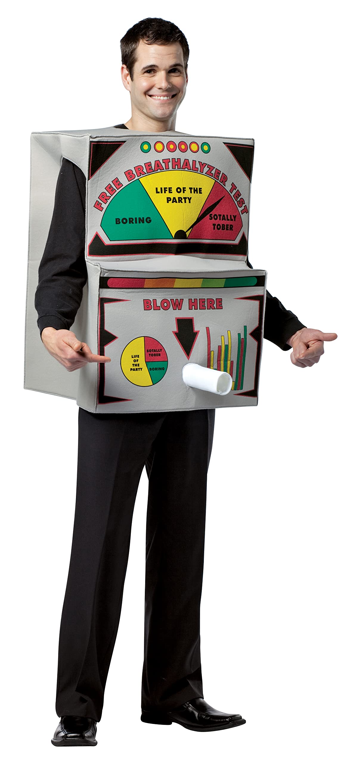 Rasta Imposta Breathalyzer Costume - Funny Alcohol & DUI Party Outfit for Halloween, Bachelor Parties & Themed Events