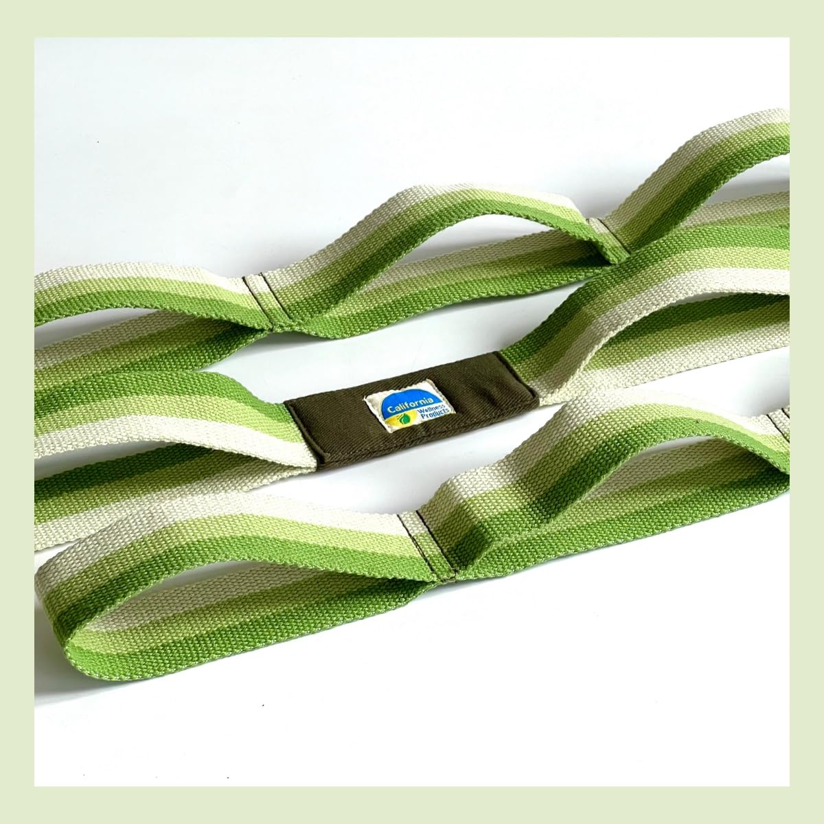 Premium California Yoga Strap with 12 Multi-Loops - Non-Elastic Yoga Belt for Stretching, Gym Workout & Physical Therapy - Improves Posture for Men & Women - Ideal for Home Yoga, Pilates, Fitness Training & Rehabilitation Exercises