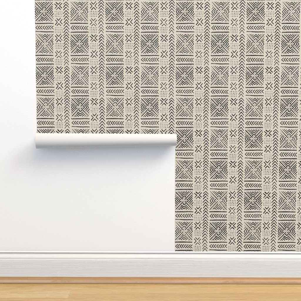Peel & Stick Wallpaper Swatch - African Mud Cloth Tribal Design, Removable Self-Adhesive Wallpaper for Home Decor | Perfect for Accent Walls, Nursery, Living Room & Office