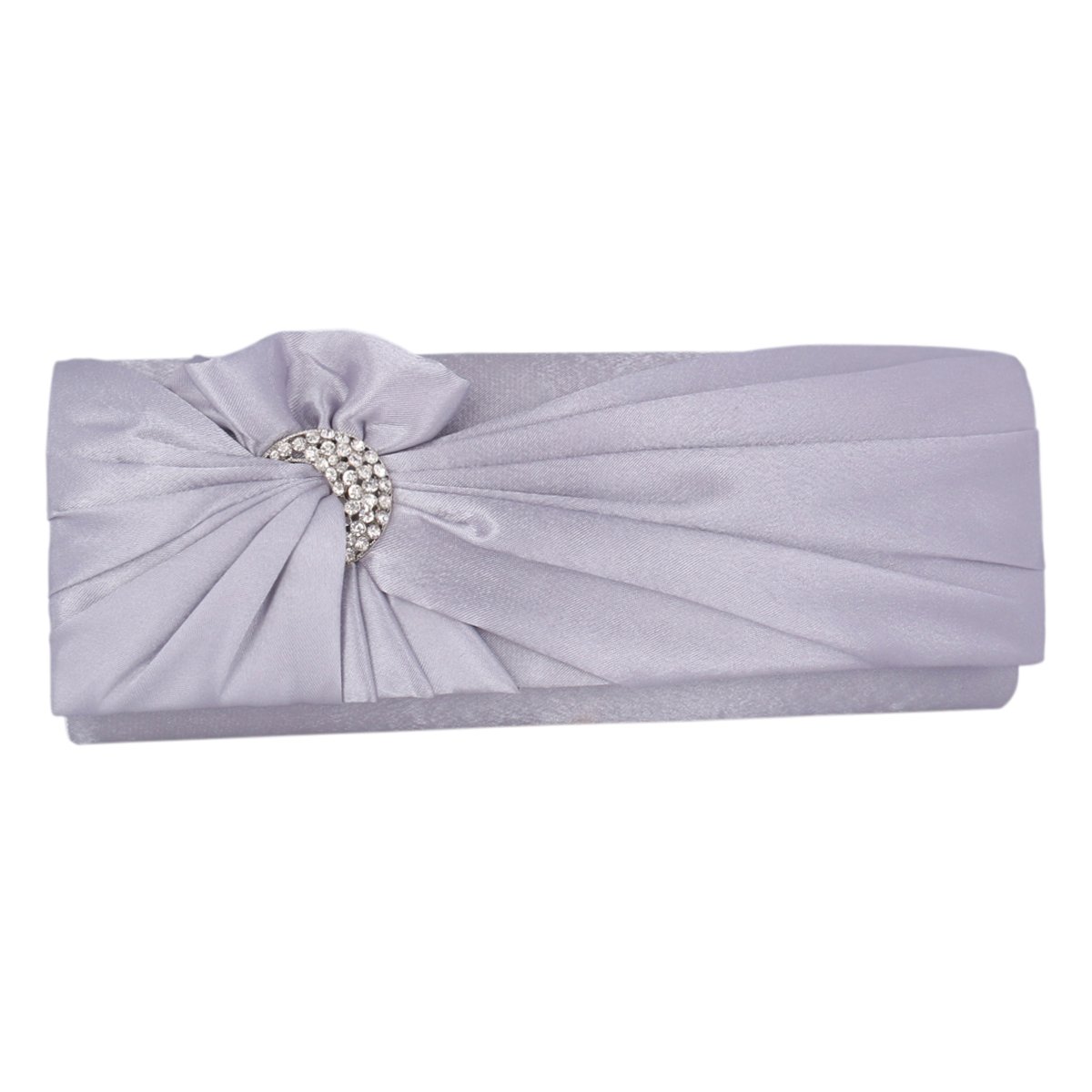 Elegant Women's Pleated Flower Clutch Bag - Vintage Satin Evening Purse for Parties, Weddings & Formal Events