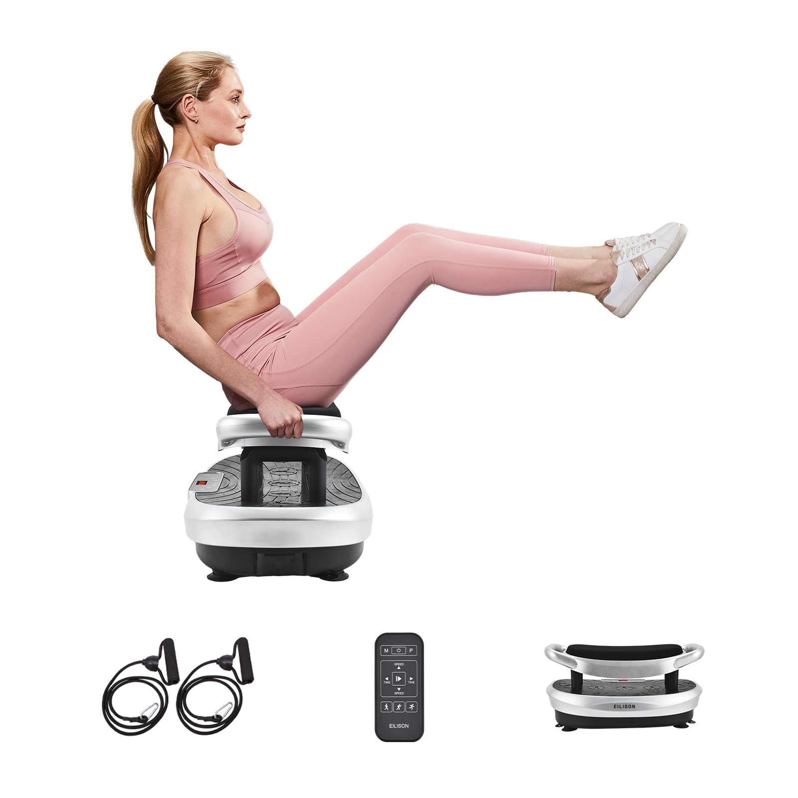 EILISON FITABS 3D Vibration Plate Exercise Machine - Oscillation & Pulsation Technology for Full Body Workout | 3D Motion Vibration Platform for Lymphatic Drainage, Weight Loss, Muscle Recovery & Home Fitness Training | Ideal for Home Gym, Physical Therapy & Post-Workout Recovery