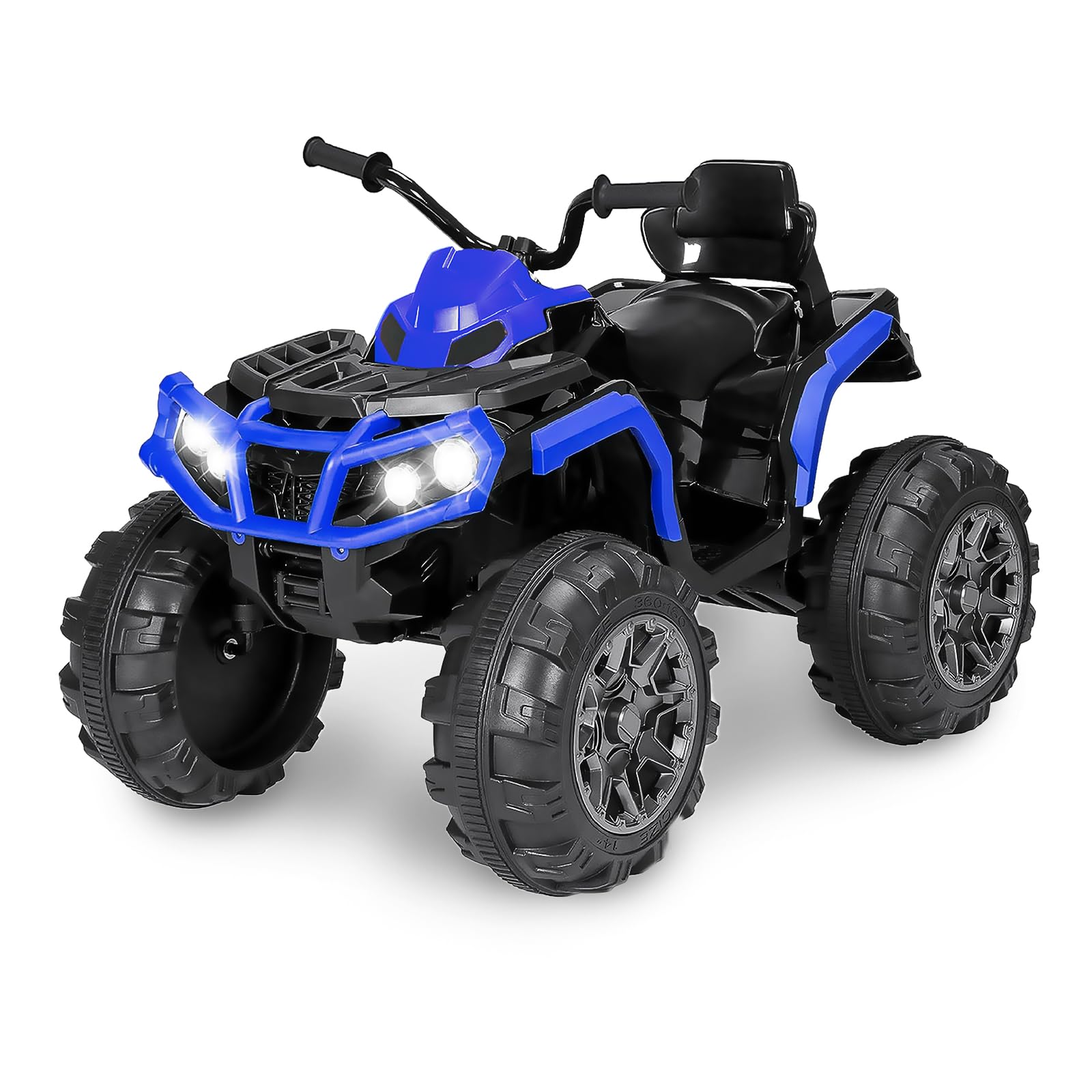 HEIMILI 24V Kids Electric ATV Ride-On Car - Bluetooth, MP3, LED Headlights - Battery Powered Toy Vehicle for Boys & Girls Ages 3+ (Blue) | Perfect for Outdoor Play, Backyard Adventures & Birthday Gifts