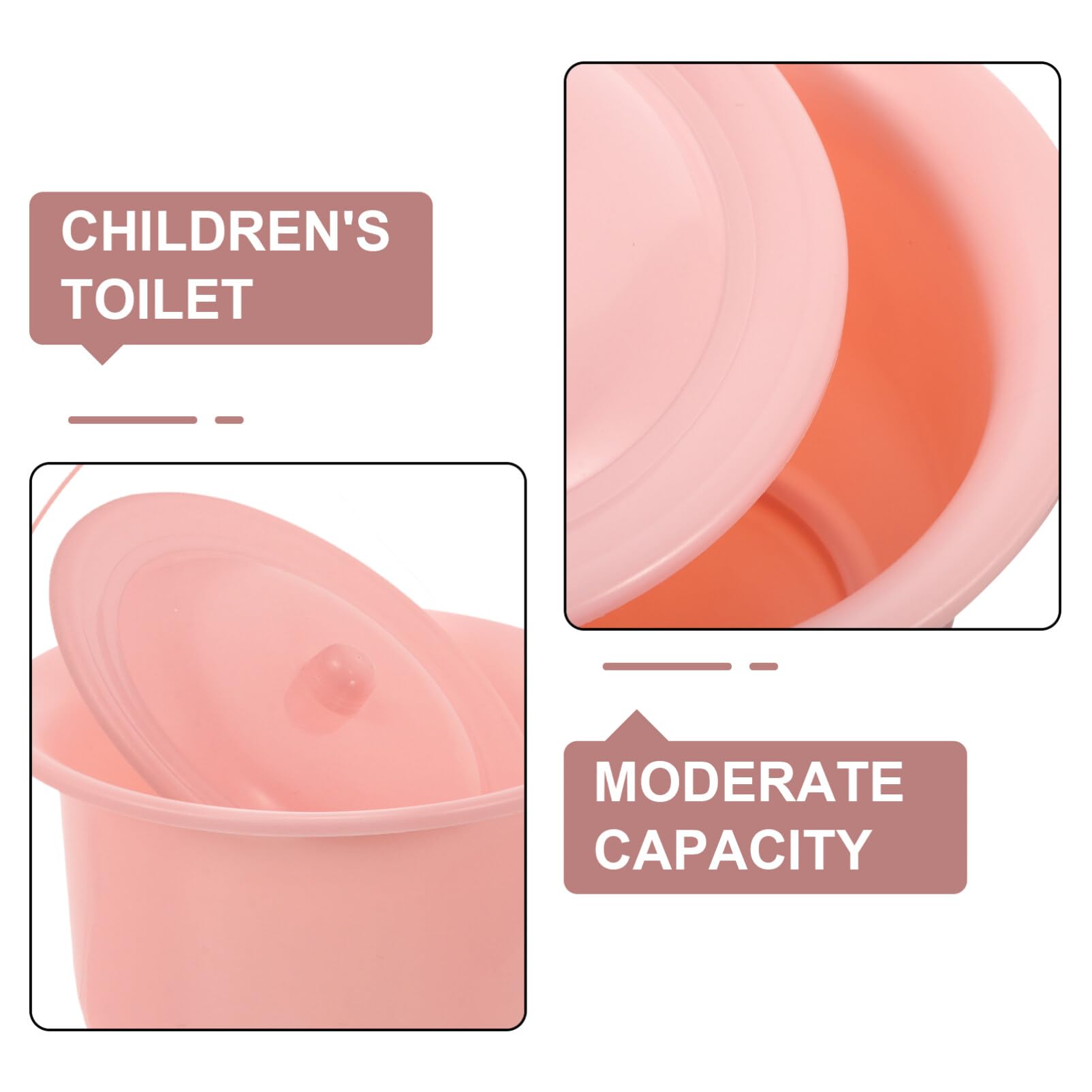 Portable Toilet for Adults & Kids - 4L Plastic Urinal with Lid - Travel, Camping, Home Use - Ideal for Elderly, Pregnant Women & Patients - Durable Chamber Pot & Spittoon for Indoor & Outdoor Use