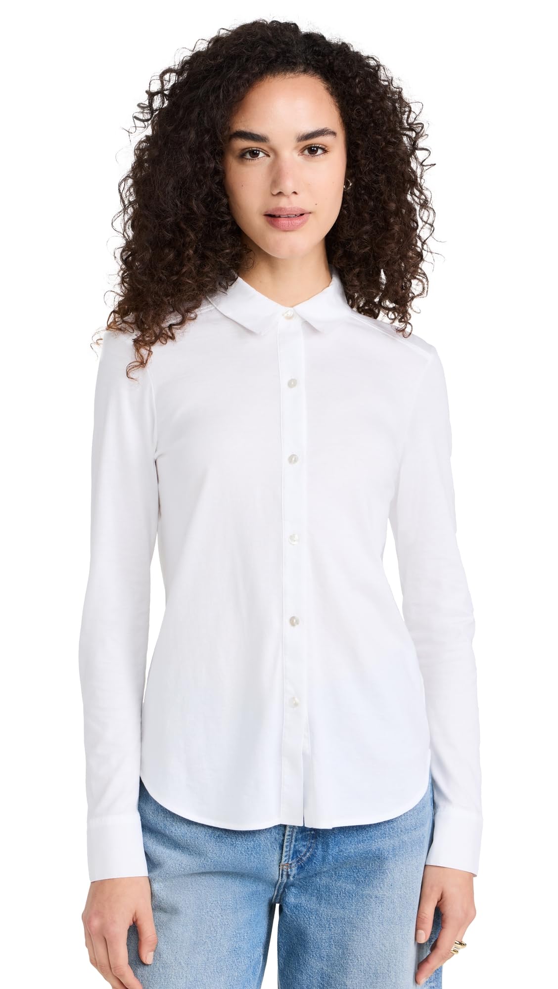 Theory Women's Riduro Long Sleeve T-Shirt - Soft Cotton Crewneck Top for Casual Wear & Layering | Office, Weekend & Travel Essentials