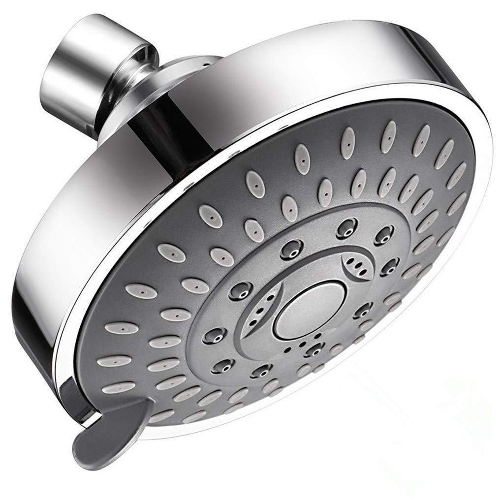 High Pressure Adjustable 12 Inch Shower Head with 5 Spray Settings - Silver | Perfect for Relaxing Spa-Like Showers & Water Conservation