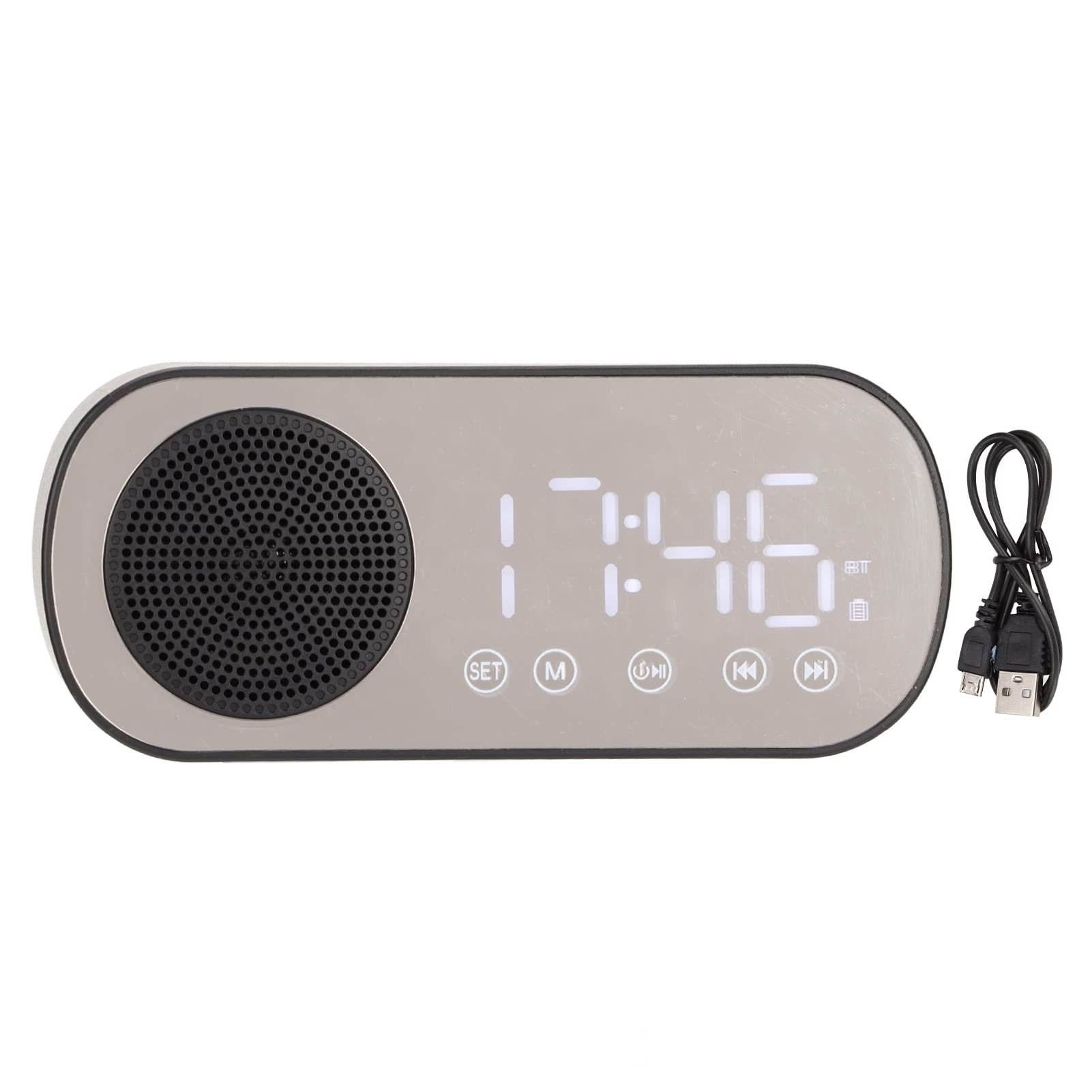 Portable Digital Alarm Clock with FM Radio & Bluetooth Speaker - USB Charger, Large LED Display for Bedroom, Office, Travel | Wake Up to Music, White Noise & Relaxing Sounds | Perfect for Morning Routines, Meditation, Camping, Hiking & Nightstand Use | Ideal Gift for Home, Dorm, Outdoor Adventures