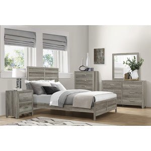 Premium Grey Mandan Double Bed Frame - Modern & Stylish for Bedroom Decor - Perfect for Master Bedrooms, Guest Rooms & Apartments