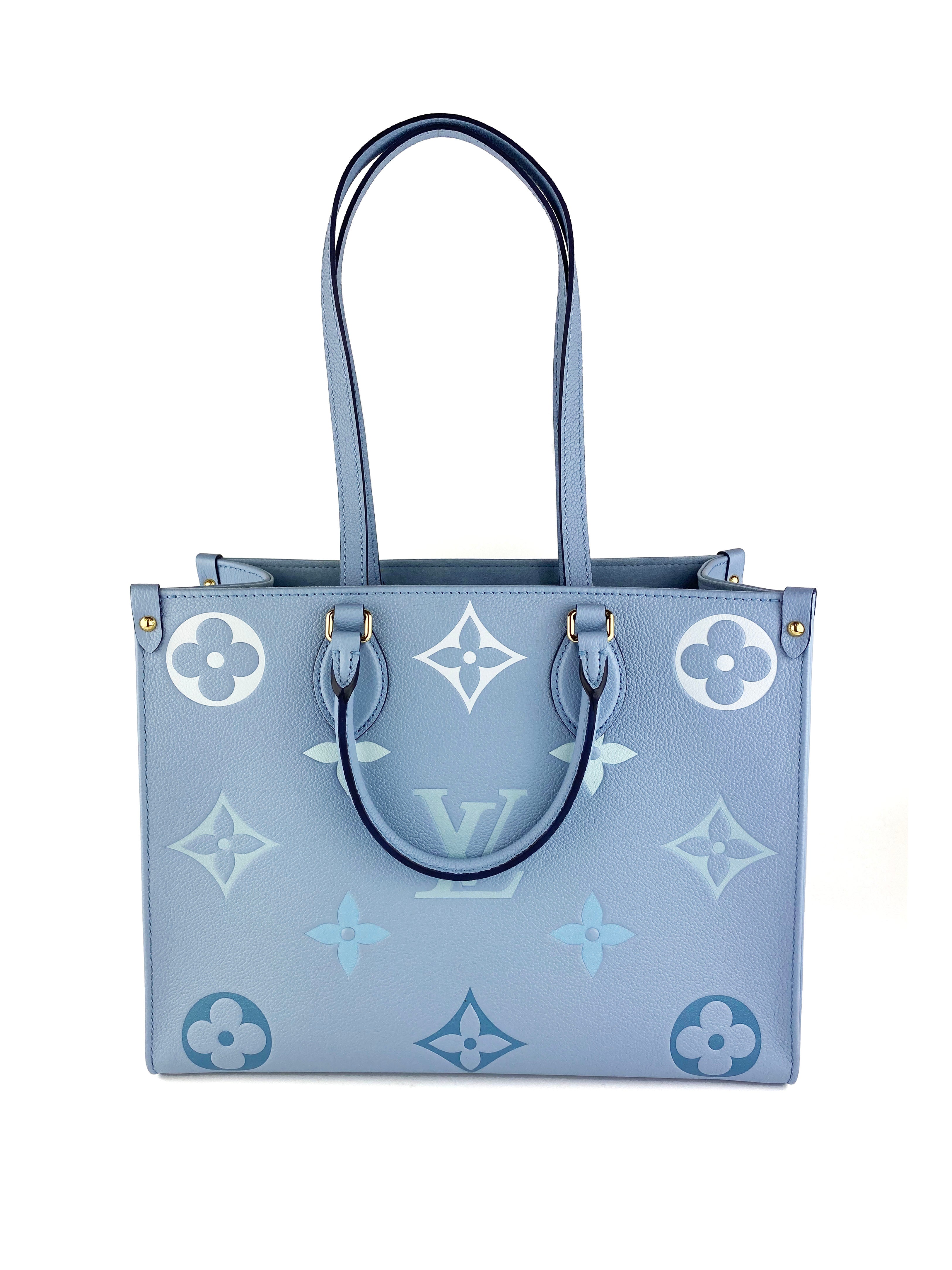 Louis Vuitton OnTheGo MM Tote Bag in Summer Blue - Stylish Designer Handbag for Women, Perfect for Work, Travel & Everyday Use