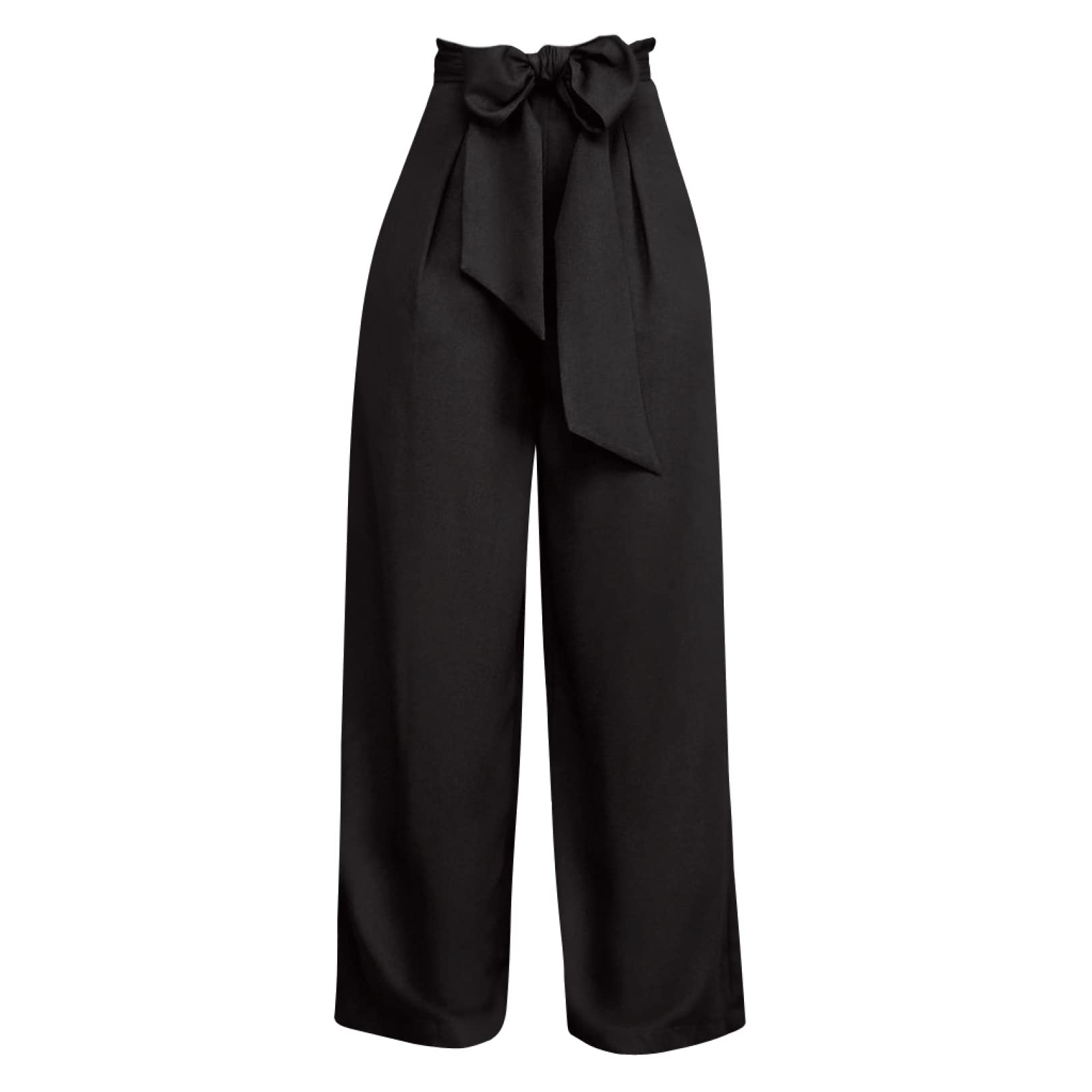 KKONION Women's Stretchy Wide Leg Relaxed Fit Polyester Soft Comfortable Pants - Perfect for Work, Travel & Everyday Casual Wear
