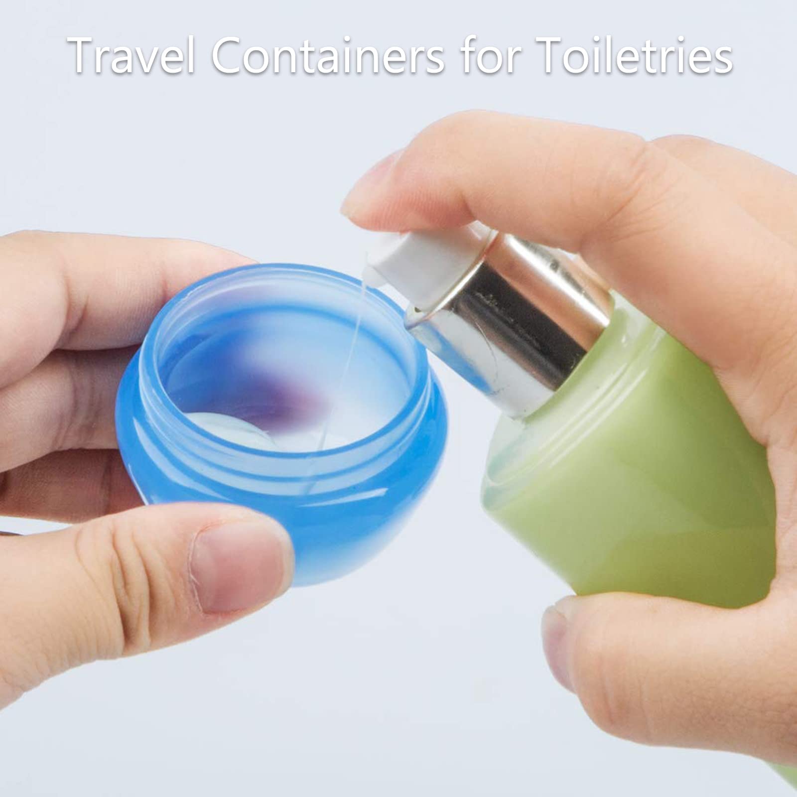 MEITREND 6-Piece 20g Travel Containers for Toiletries - Leakproof Wide-Mouth Cream Jars with Lids, Clear Plastic Cosmetic Pots for Makeup, Skincare & Beauty Products - Perfect for Air Travel, Gym Bags & Home Organization