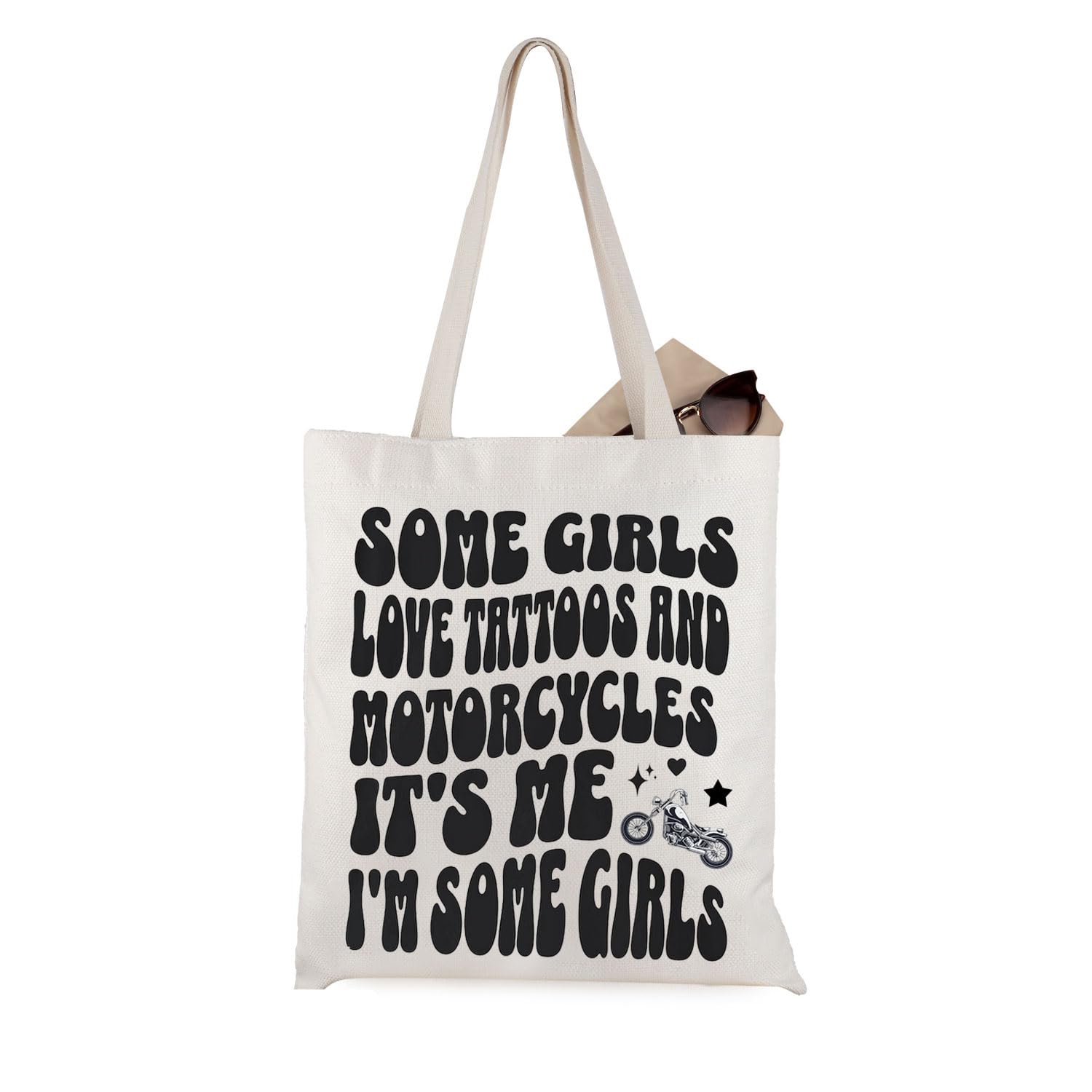 Motorcycle Tote Bag for Women - Stylish & Durable Biker Gift for Tattoo Lovers - Perfect for Motorcycle Rides, Shopping & Casual Outings