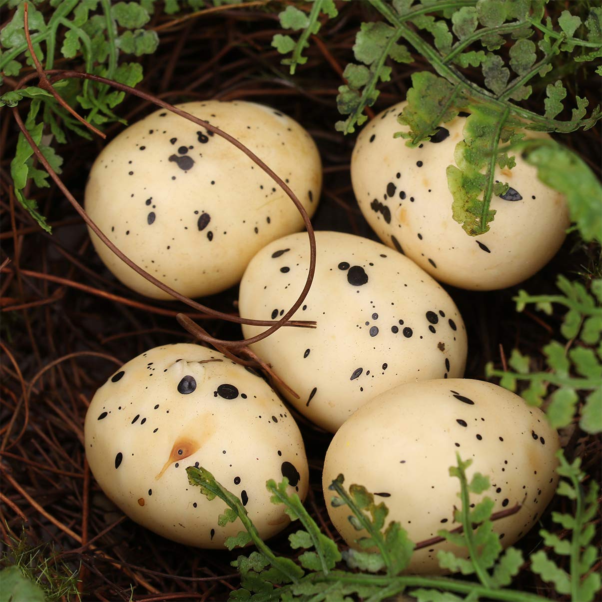 YARNOW Artificial Bird Nest Decor - 20cm Moss Vine Twig with Fake Eggs for Wedding, Baby Shower & Party Favors | Home Decoration, Centerpiece, Spring Display
