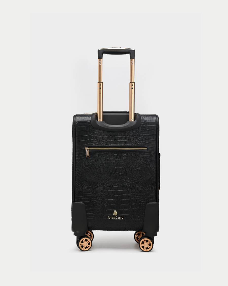 Apollo 2-Piece Black Luggage Set - Lightweight Durable Suitcase for Travel, Business Trips & Vacations