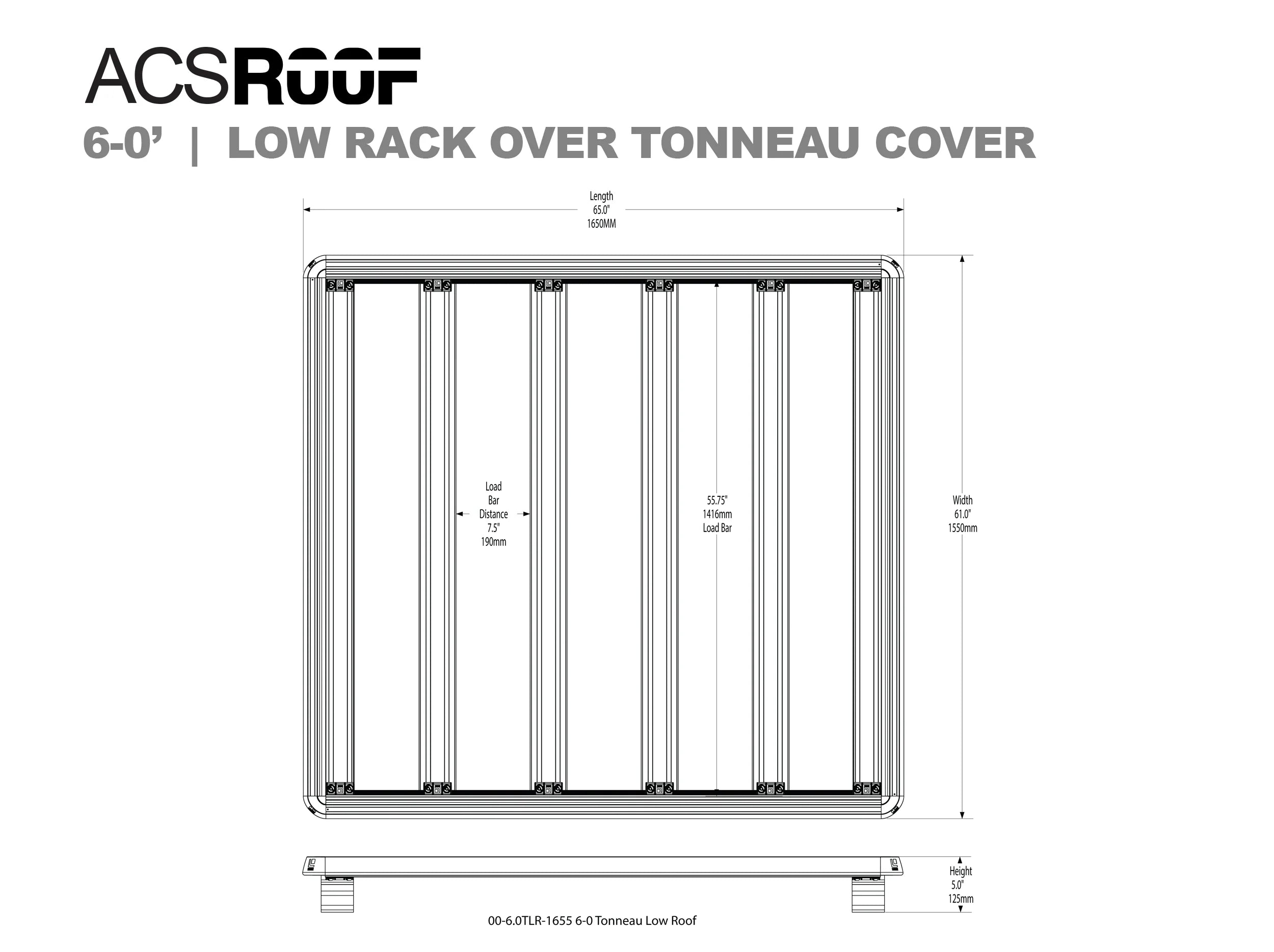 ACS ROOF Universal Platform Tonneau Bed Rack for Midsize Trucks - Heavy Duty Truck Accessories for Camping & Outdoor Adventures