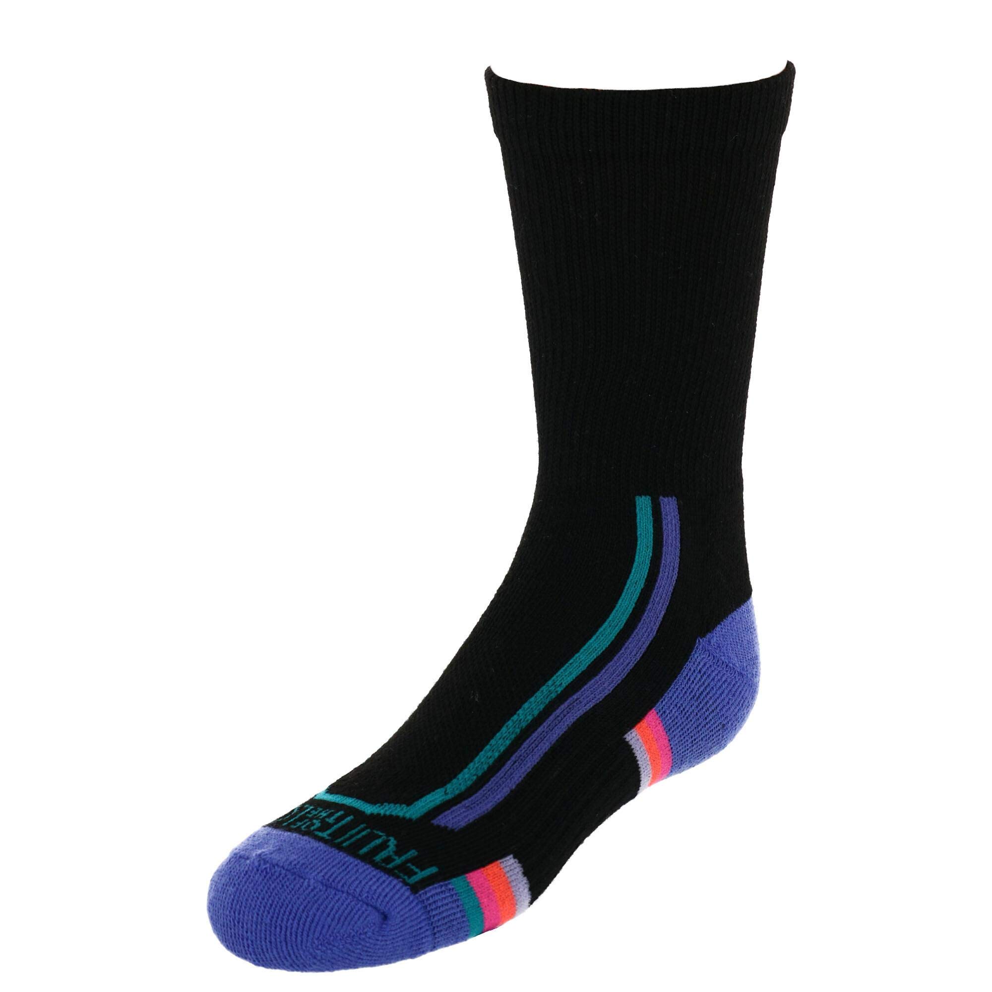 Fruit of the Loom Girls' Comfortable Everyday Active Cushioned Crew Socks - Perfect for School, Sports & Daily Wear