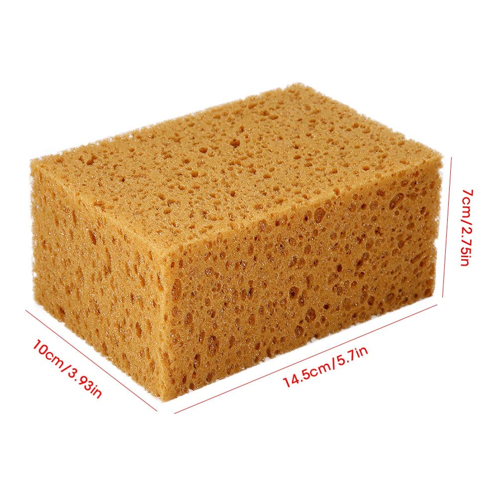 Qiilu Car Washing Sponge - Non-Slip Square Sponge Cleaner for Car, Auto & Motorcycle (1pc) - Perfect for Hand Wash, Detailing & Vehicle Maintenance