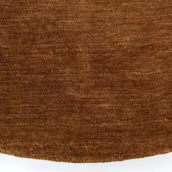 Baya Sandringham Round Floor Rug 250cm - Soft Braided Jute Natural Fiber Rug for Living Room, Bedroom, Dining Area - Pecan Brown Boho Chic Home Decor