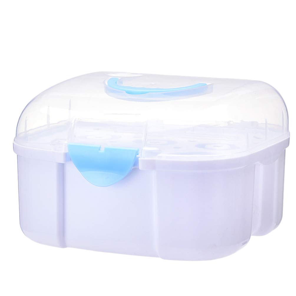 Baby Bottle Drying Rack with Pacifier Storage - Compact Travel & Home Bottle Organizer for Breastfeeding Essentials | Perfect for Nursery, Kitchen Counter & On-the-Go Parents