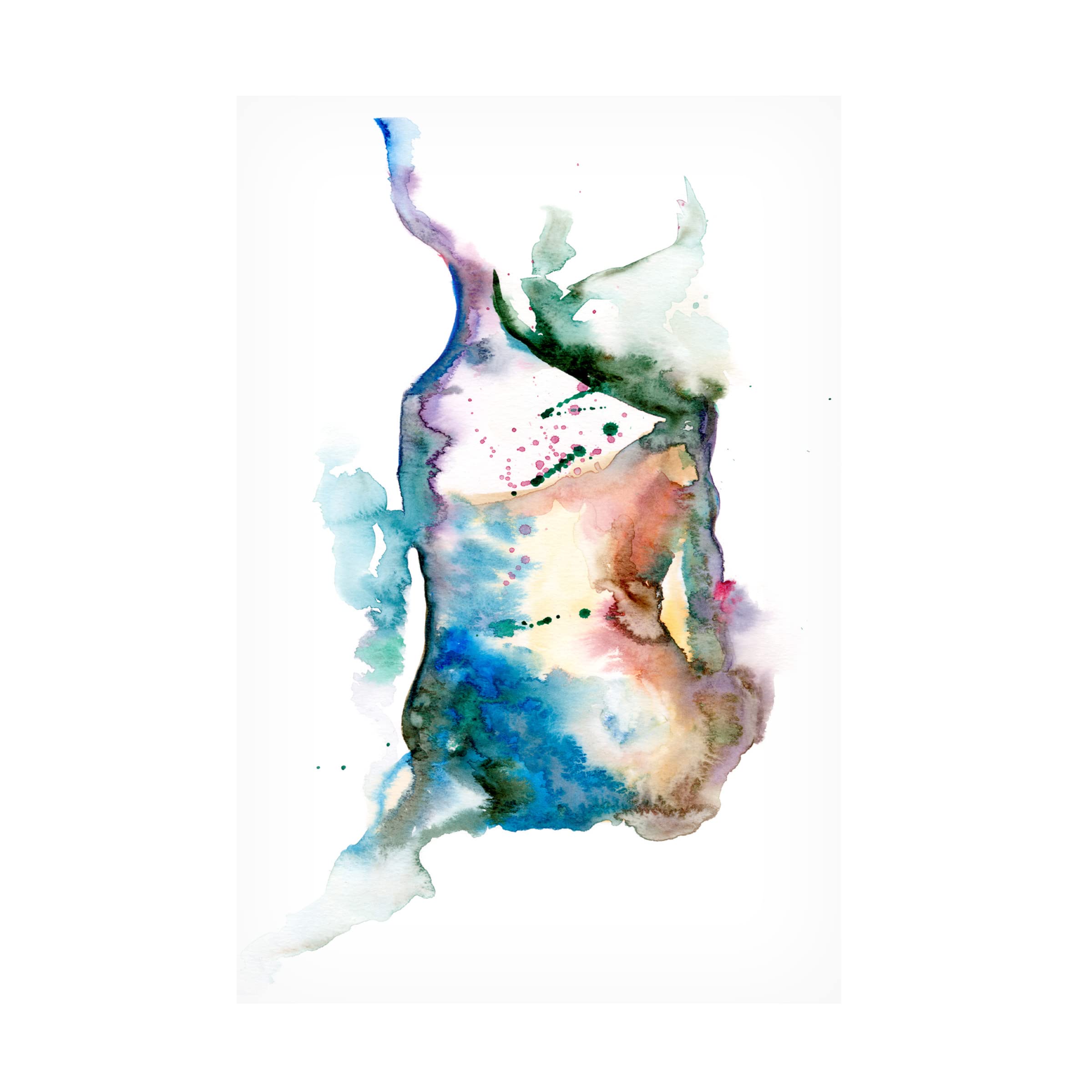 Trademark Fine Art 'Golden Parachute I' Canvas Wall Art by Lily Liama - Modern Abstract Painting for Living Room, Bedroom & Office Decor