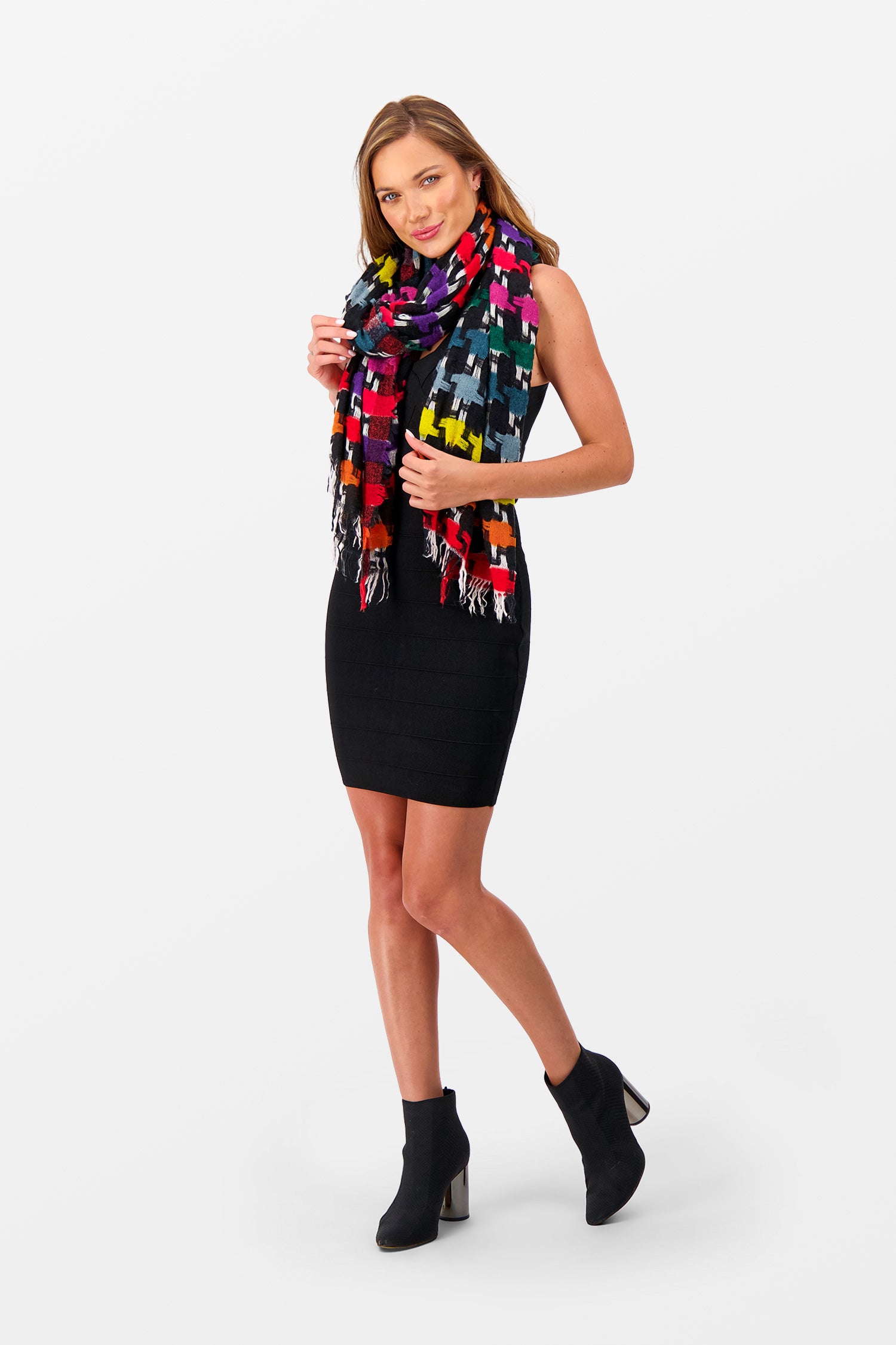 Faliero Sarti Multicolor Paolina Silk Scarf - Elegant Fashion Accessory for Women, Perfect for Office, Parties & Special Occasions